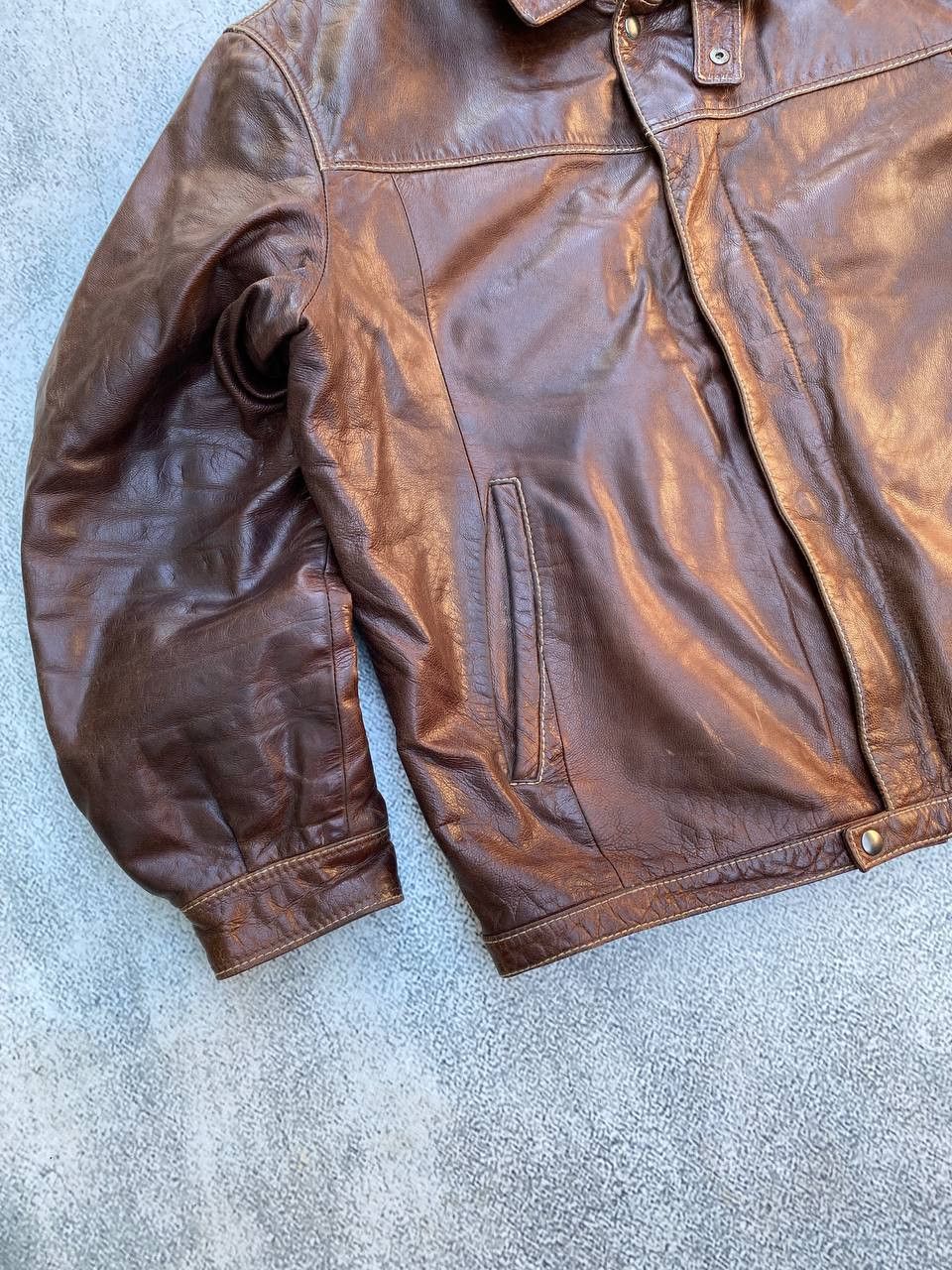 Other Leather Faded Avant Garde brown Diesel style Jacket Size US L / EU 52-54 / 3 - 8 Thumbnail