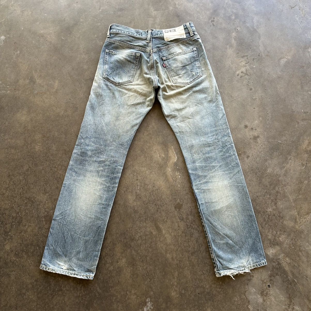 Edwin × Jean × Vintage Vintage Edwin Distressed Faded Denim Jean Pant W29 Size US 29 - 10 Thumbnail