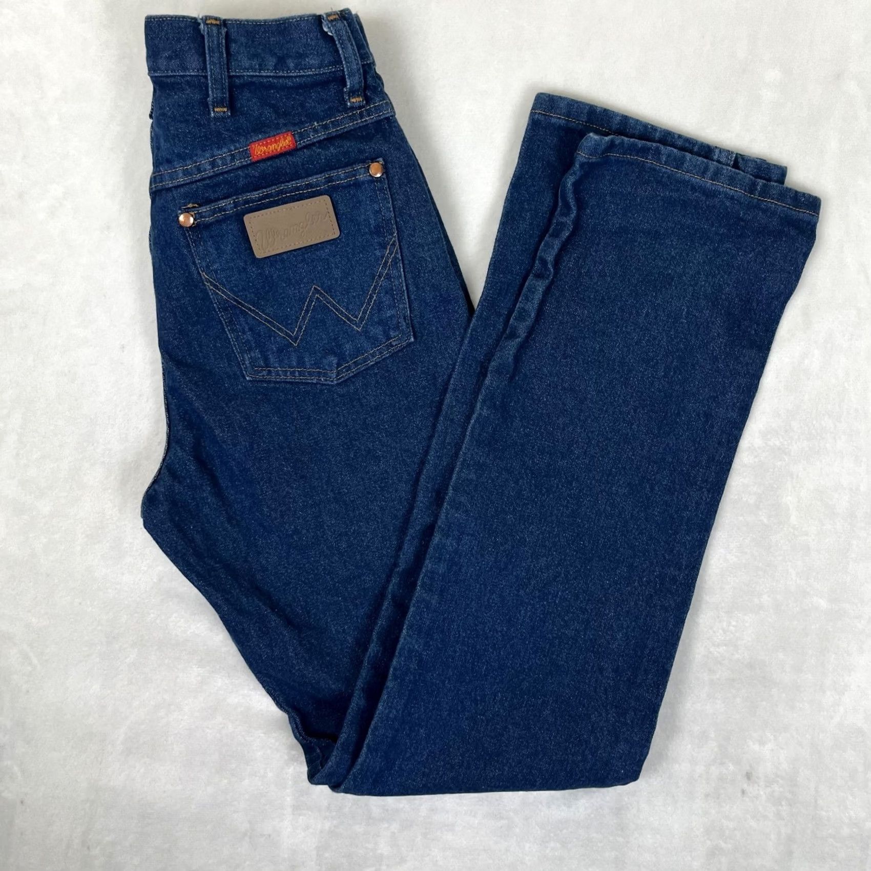 Wrangler VINTAGE Wrangler Jeans Womens 11x34 High Rise Straight Denim Blue Dark Wash Jeans Size 32" / US 10 / IT 46 - 2 Thumbnail