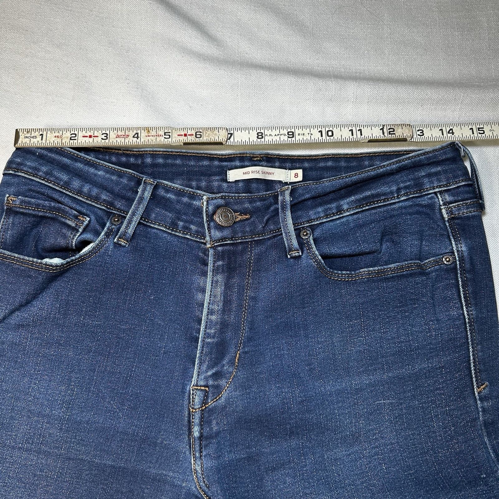Levi's Levi Strauss Skinny Stretch Jeans Womens 8 Denim Mid Rise Size 30" / US 8 / IT 44 - 9 Thumbnail