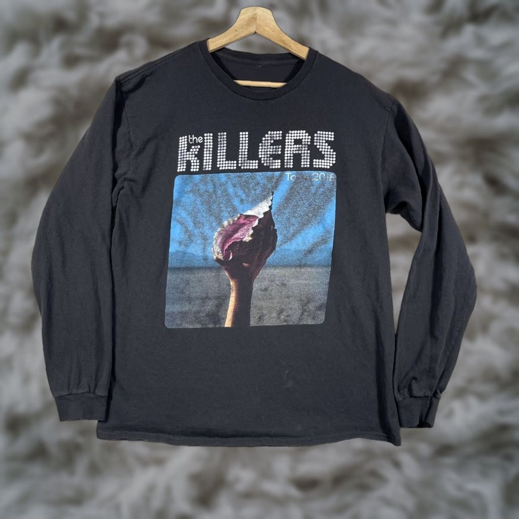 Vintage The Killers Tour T-Shirt Adult Large Black Wonderful Wonderful 2018 Long Sleeve Shirt Mens Band Graphic Print Cotton Vintage No Size US L / EU 52-54 / 3 - 1 Thumbnail