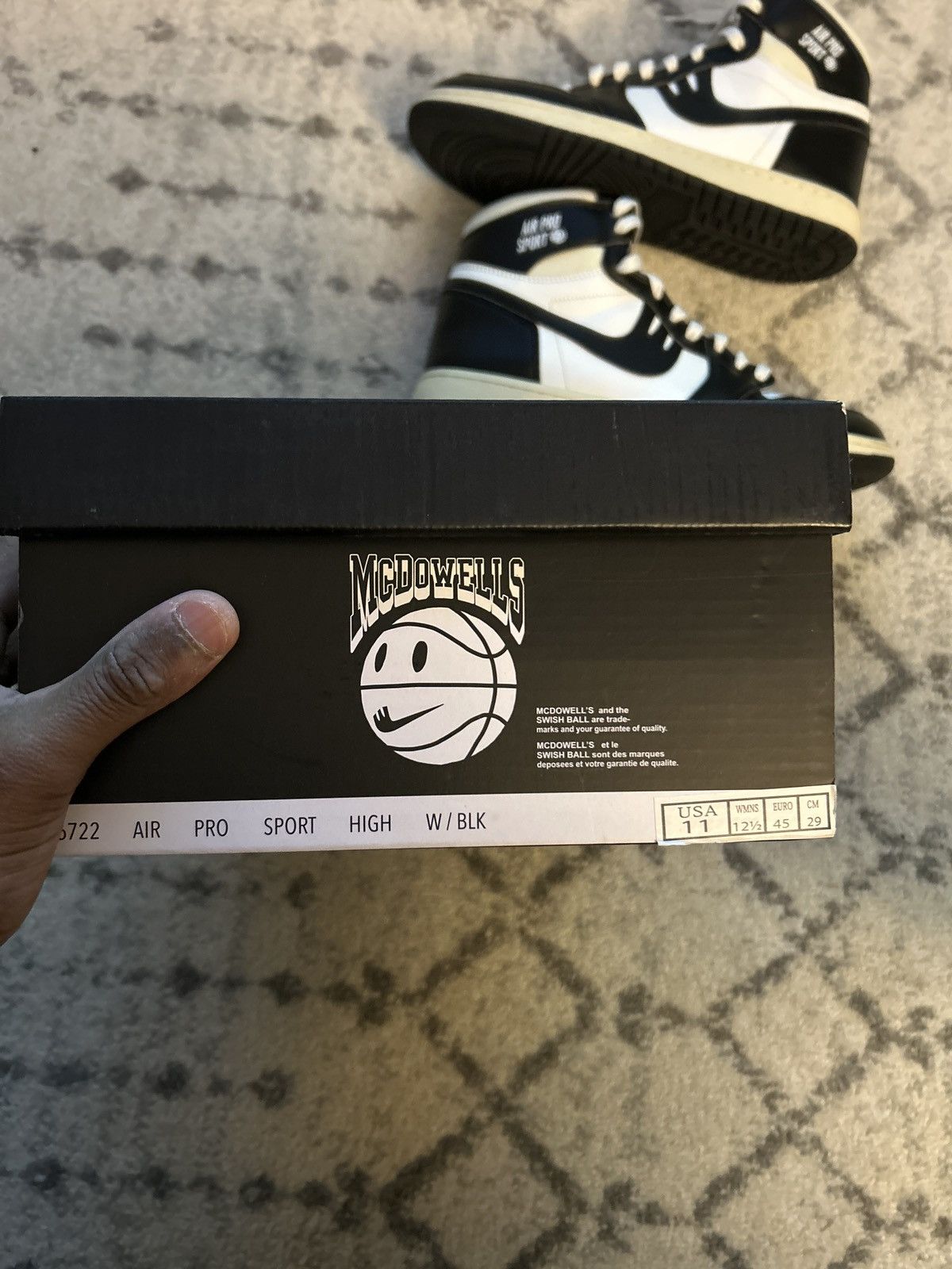 Other × Vintage Mcdowell’s Air Pro Sport ‘Oreo’ High-Tops Size US 11 / EU 44 - 7 Thumbnail