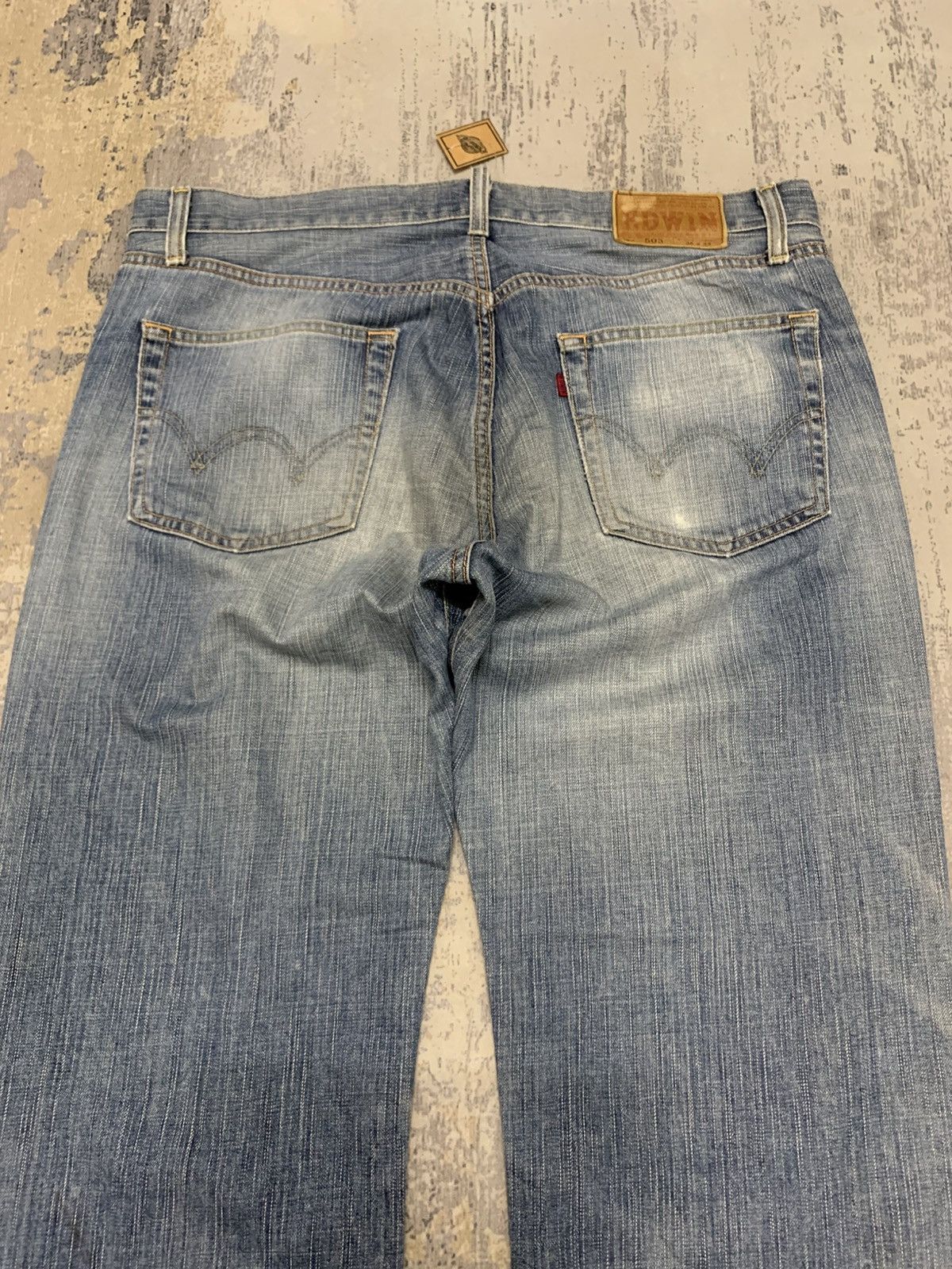 Edwin Vintage Edwin Distressed Baggy Jeans W37x29.5 Size US 37 - 9 Thumbnail