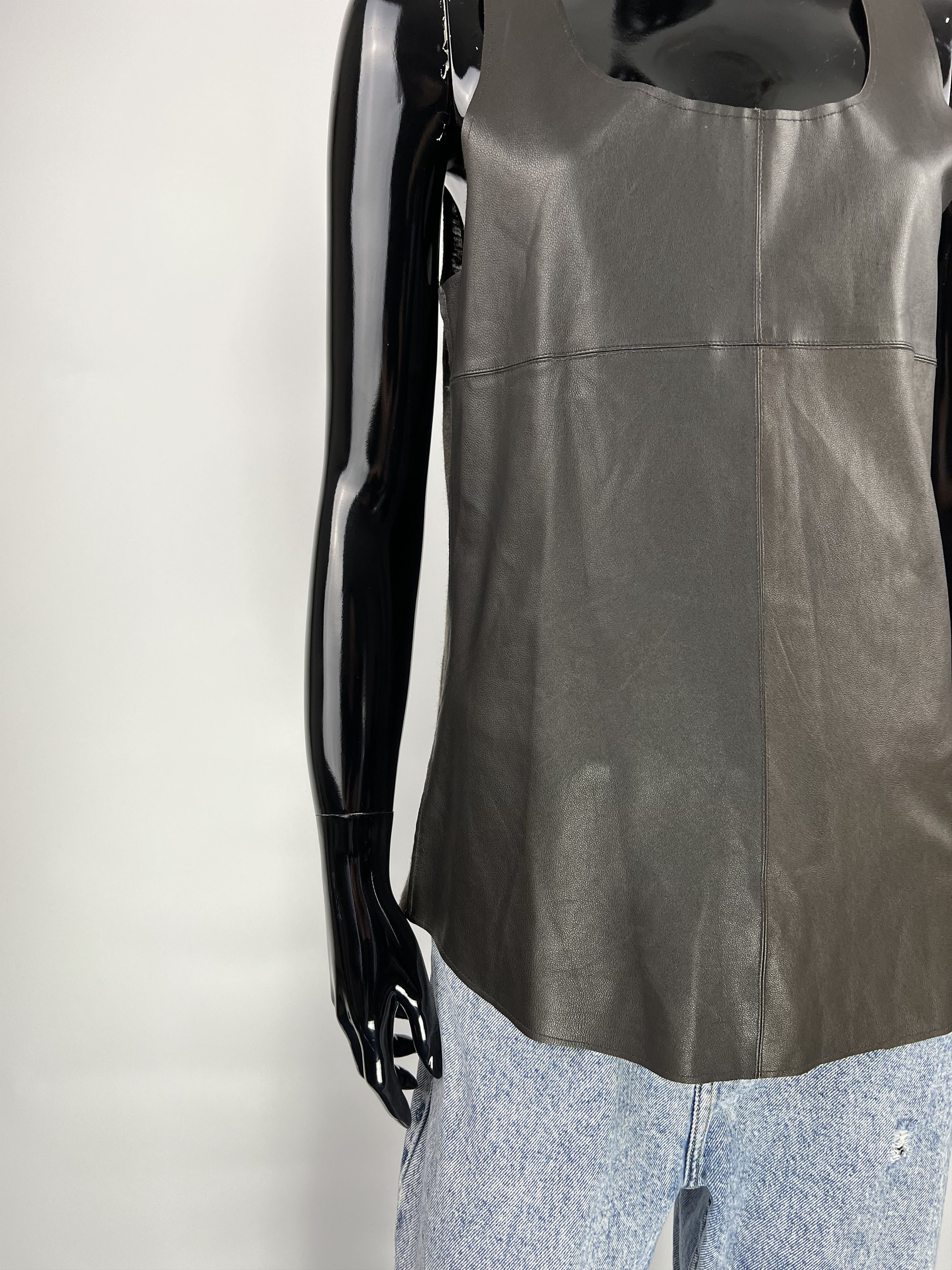 MAJESTIC FILATURES Majestic Filatures Front Leather Tank Top Size 1 Size S / US 4 / IT 40 - 6 Thumbnail