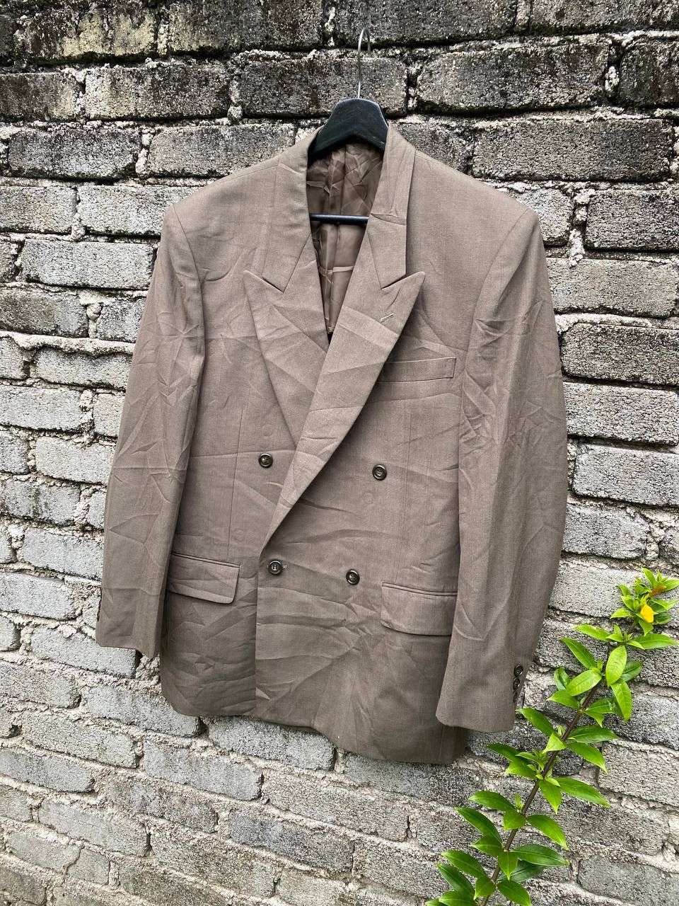 Japanese Brand Vintage Grace Zest Double Breasted Wool Blazer Size 48L - 2 Thumbnail