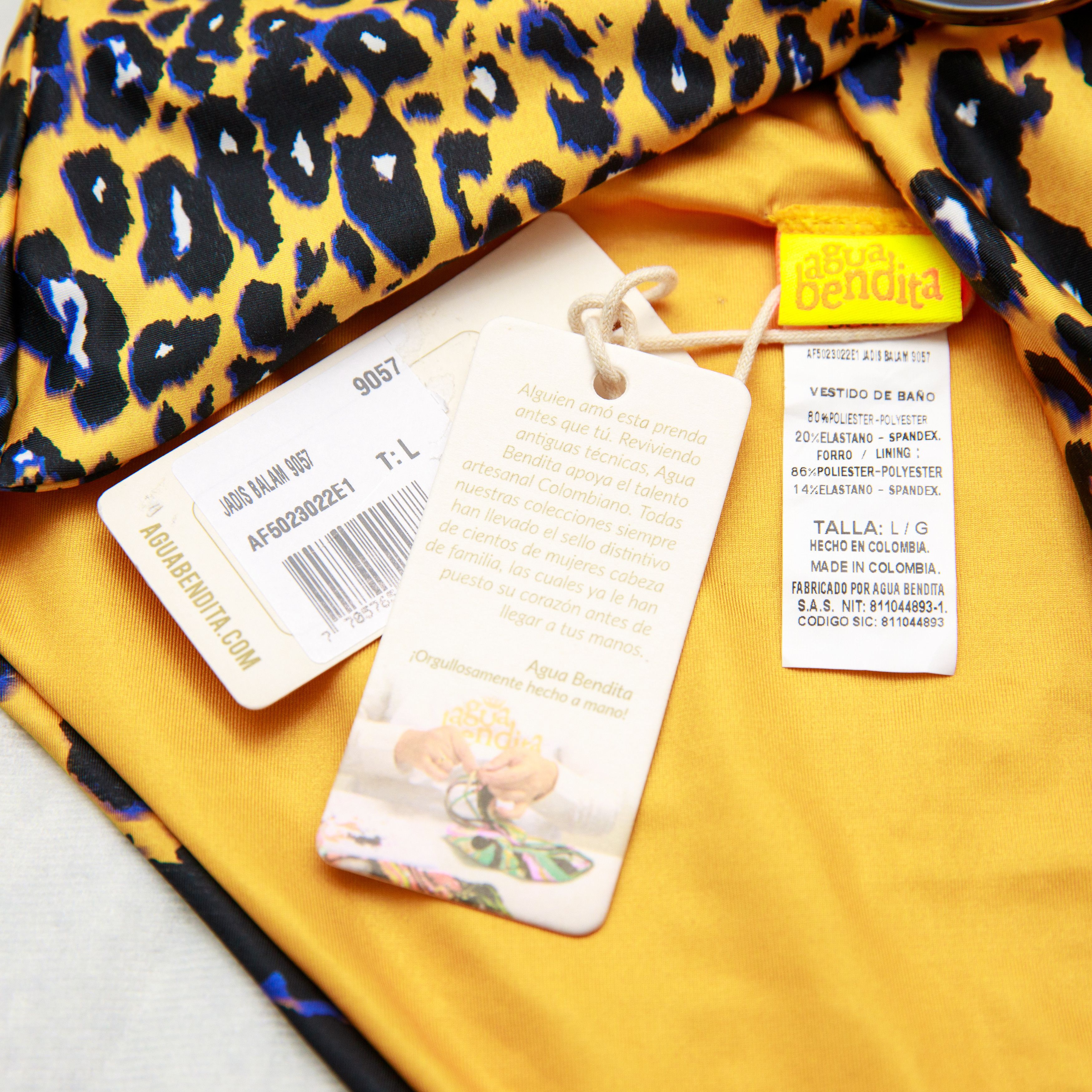 AGUA by Agua Bendita Agua bendita Jadis Balam One Piece Leopard Yellow Blue Size L / US 10 / IT 46 - 4 Thumbnail