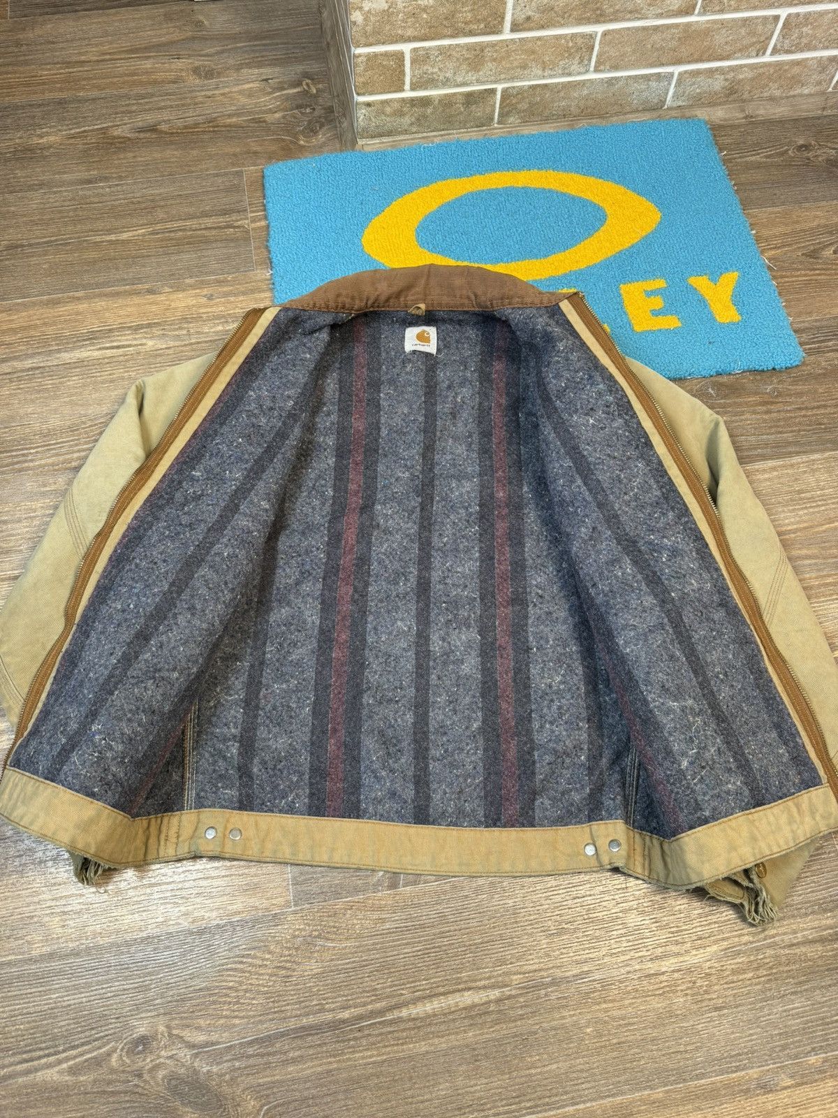 Carhartt × Vintage 90’s Vintage Carhartt Brown Detroit Blanket Lined Jacket Size US L / EU 52-54 / 3 - 14 Thumbnail