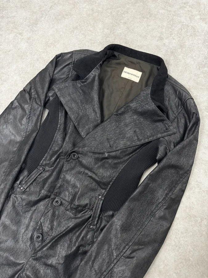 Emporio Armani 2000s Emporio Armani Black Leather Combination Size 42R - 6 Thumbnail