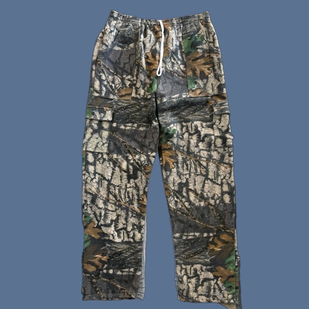 Jerzees VINTAGE Jerzees Outdoors Camo Sweatpants 2XL Men Regular Camouflage Pants Autumn Winter Spring Summer 90s Outdoor Hunting Sports Bootcamp Size US 39 - 1 Thumbnail