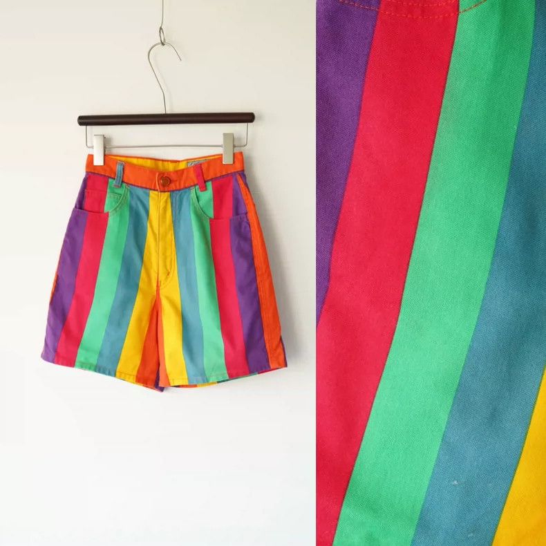 Kenzo KENZO size63cm Hokusai rainbow pants in the 1980s Size 27" / US 4 / IT 40 - 1 Thumbnail