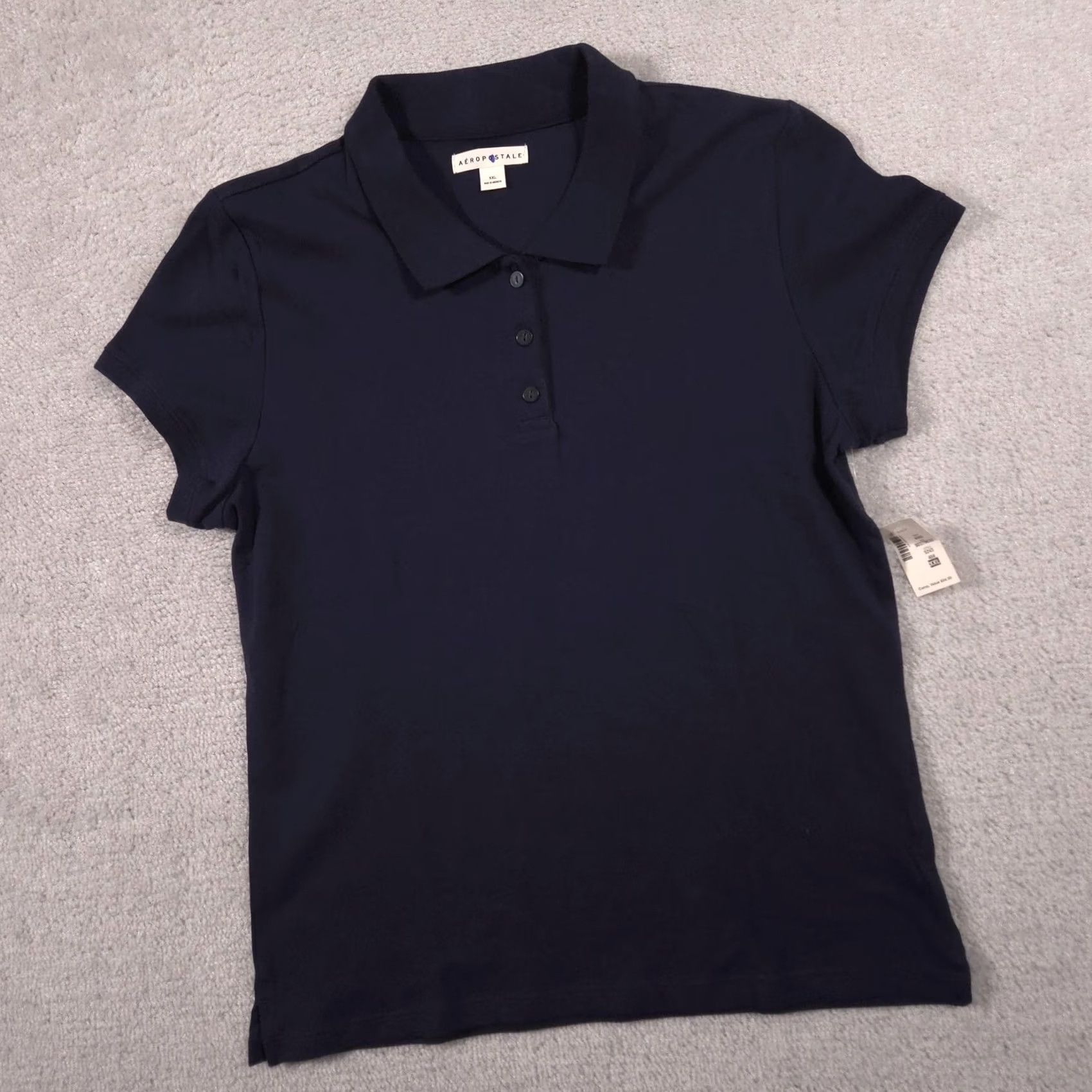 Vintage Aéropostale Polo Shirt Womens Jr XXL Blue Collared Short Sleeve Basic Knit Top Shirt Womens Jr XXL Blue Polo Short Sleeve Collared Knit Top Size XXL / US 16-18 / IT 52-54 - 2 Thumbnail