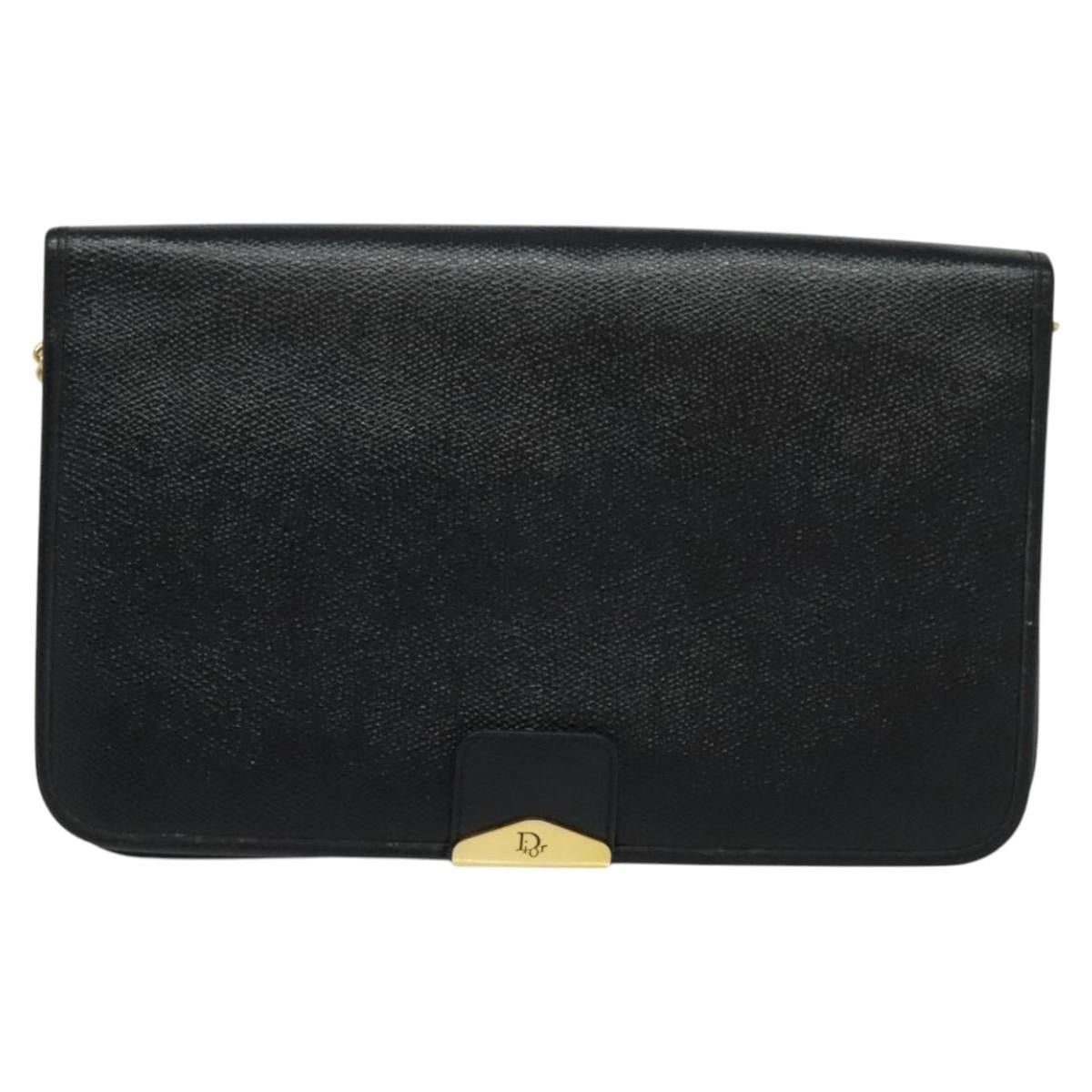 Dior DIOR Chain Shoulder Bag Leather Navy Gold Size ONE SIZE - 13 Thumbnail