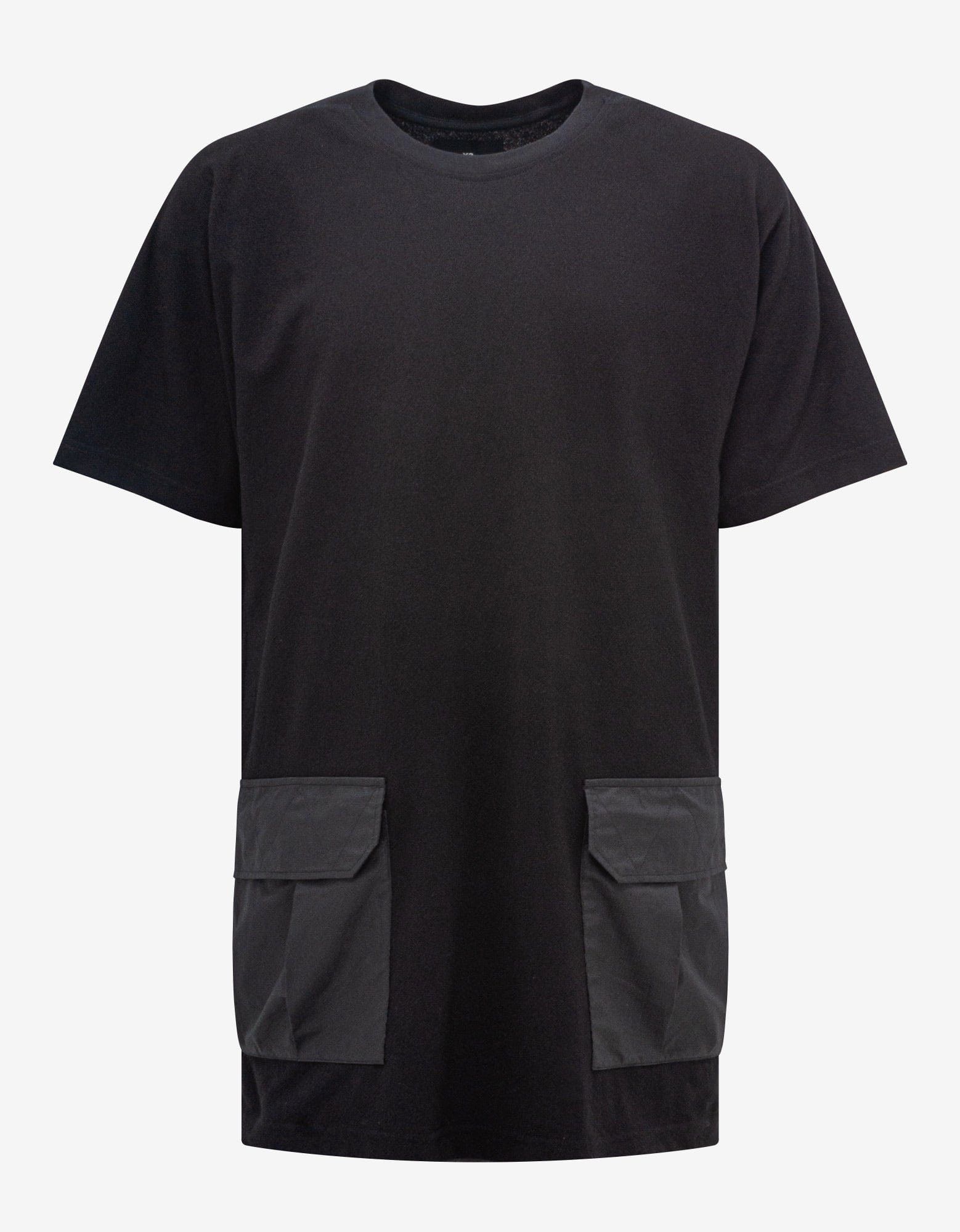 image of Y 3 Black Crepe Jersey Pocket T-Shirt, Men's (Size Large)