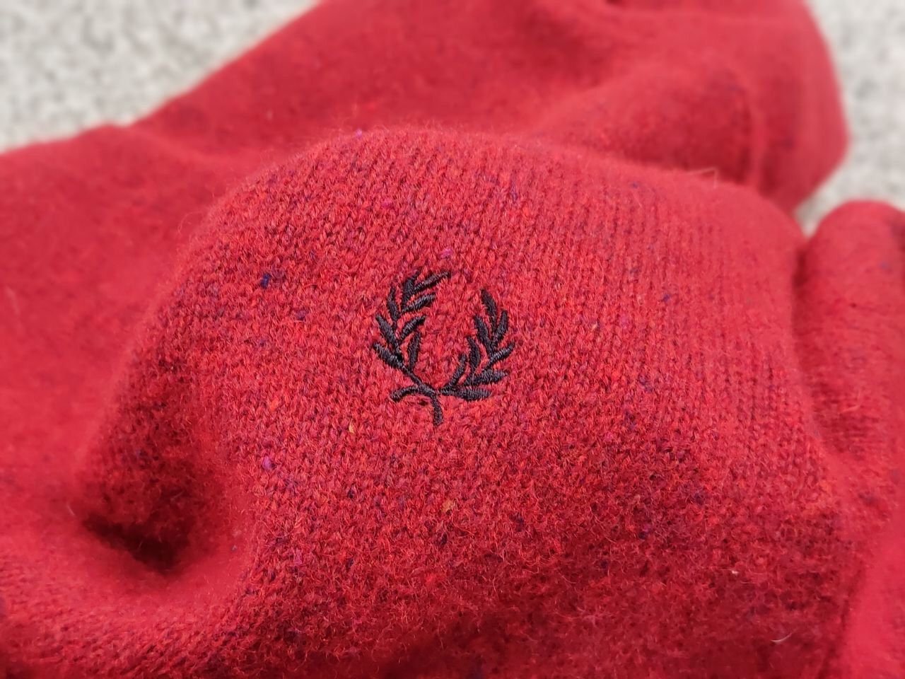 Fred Perry Fred Perry Design Classic Red Wool Crew Check Sweater Size US S / EU 44-46 / 1 - 15 Thumbnail