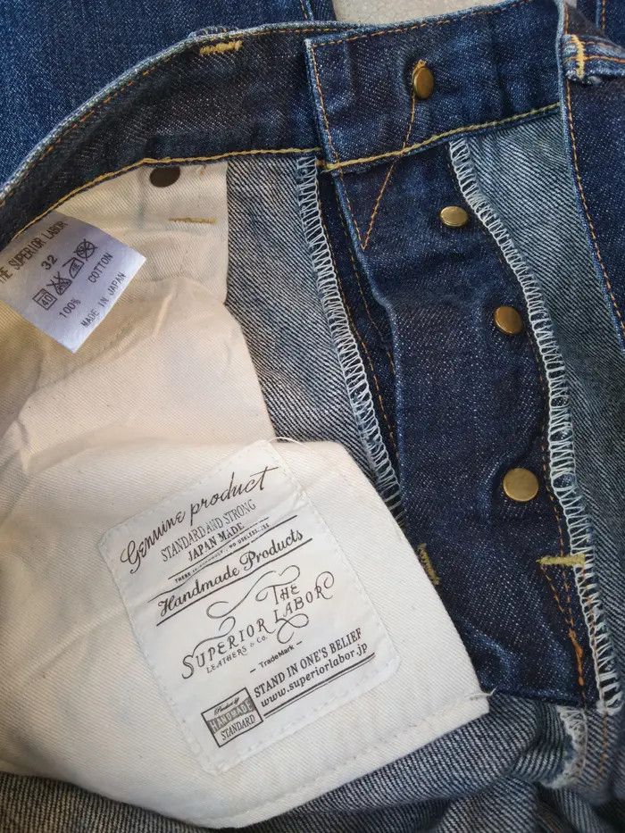 Japanese Brand × Jean × Vintage Vintage The Superior Labor Selvedge Redline Japan Jeans Size US 32 / EU 48 - 10 Thumbnail