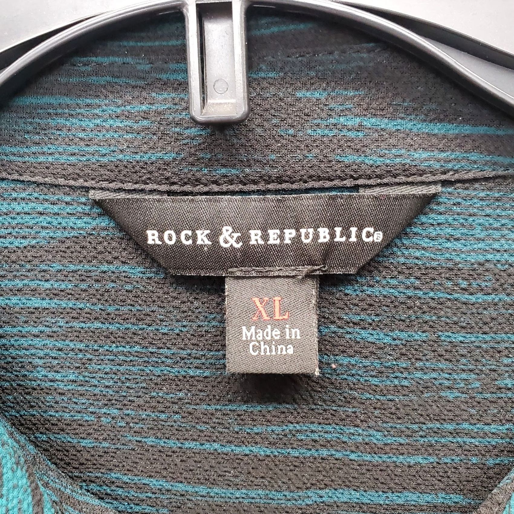 Vintage Rock & Republic Tunic Top Womens XL Multi Long Sleeve Collared Full Zip Shirt Size XL / US 12-14 / IT 48-50 - 4 Thumbnail