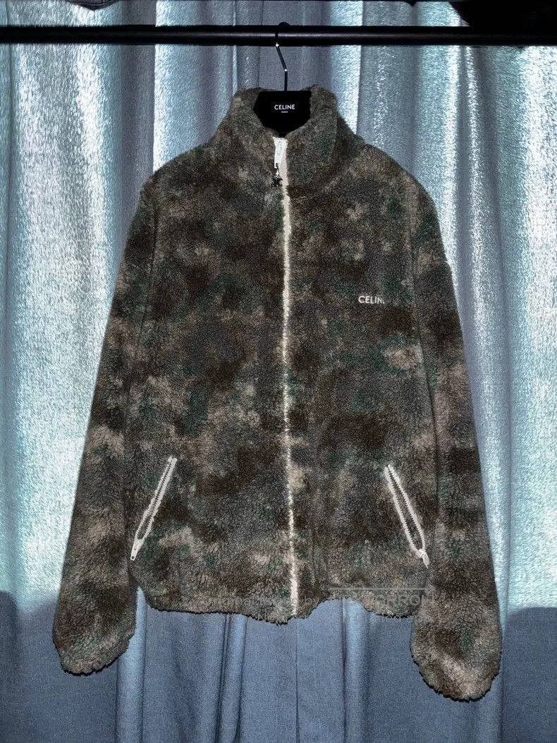 Celine CELINE Camouflage Teddy Fleece Jacket Size US M / EU 48-50 / 2 - 1 Thumbnail