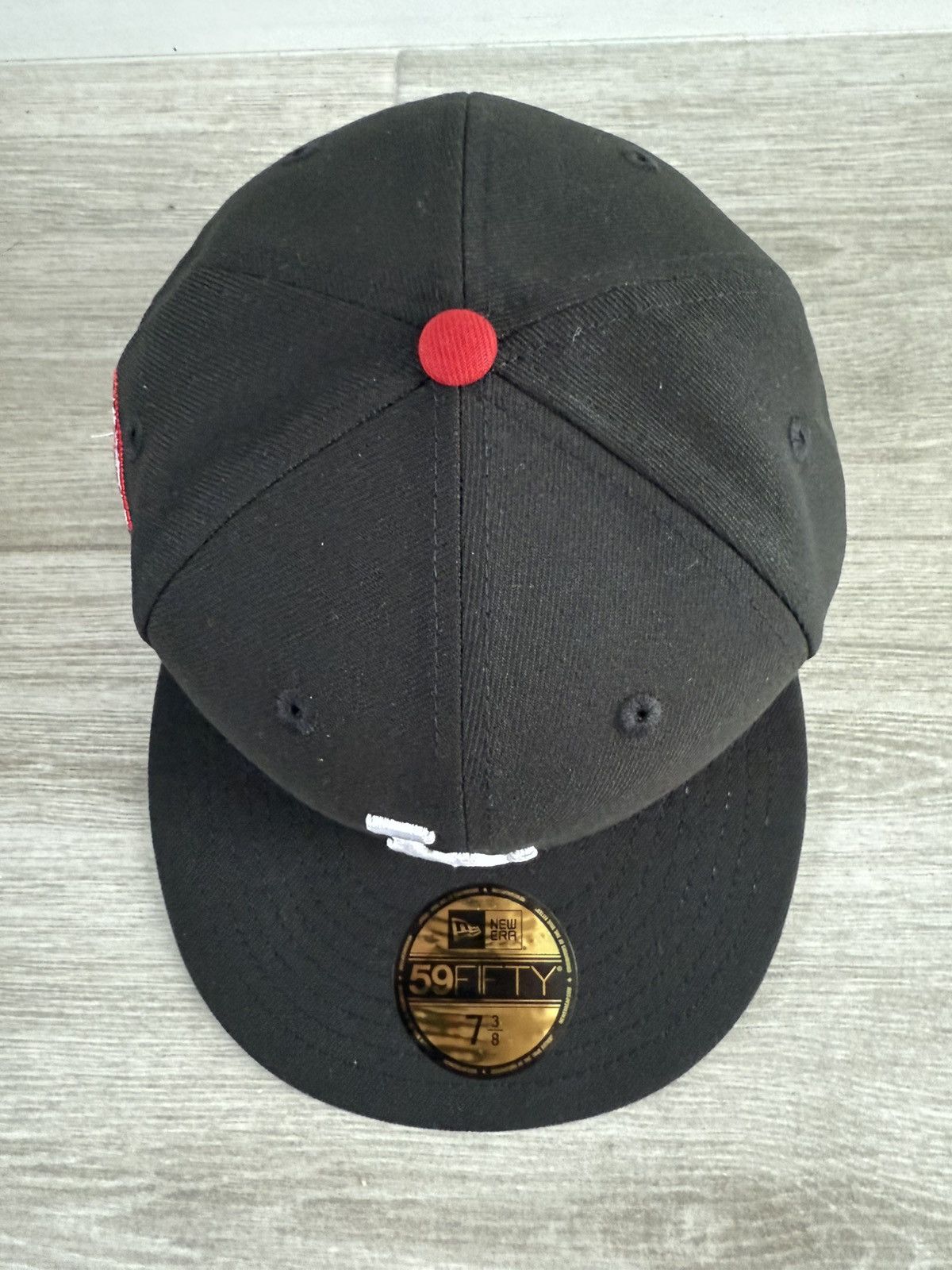 Hat Club × MLB × New Era LA Los Angeles Dodgers New Era Black White Red Fitted 7 3/8 Size ONE SIZE - 6 Thumbnail