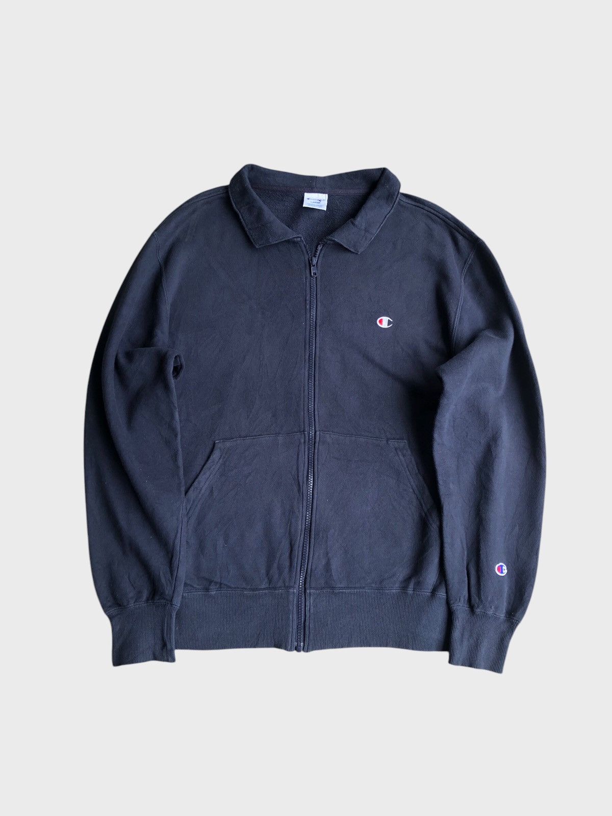 Champion × Vintage Vintage 90s Champion Small Embroidery Logo Zipper Sweater Size US M / EU 48-50 / 2 - 1 Thumbnail