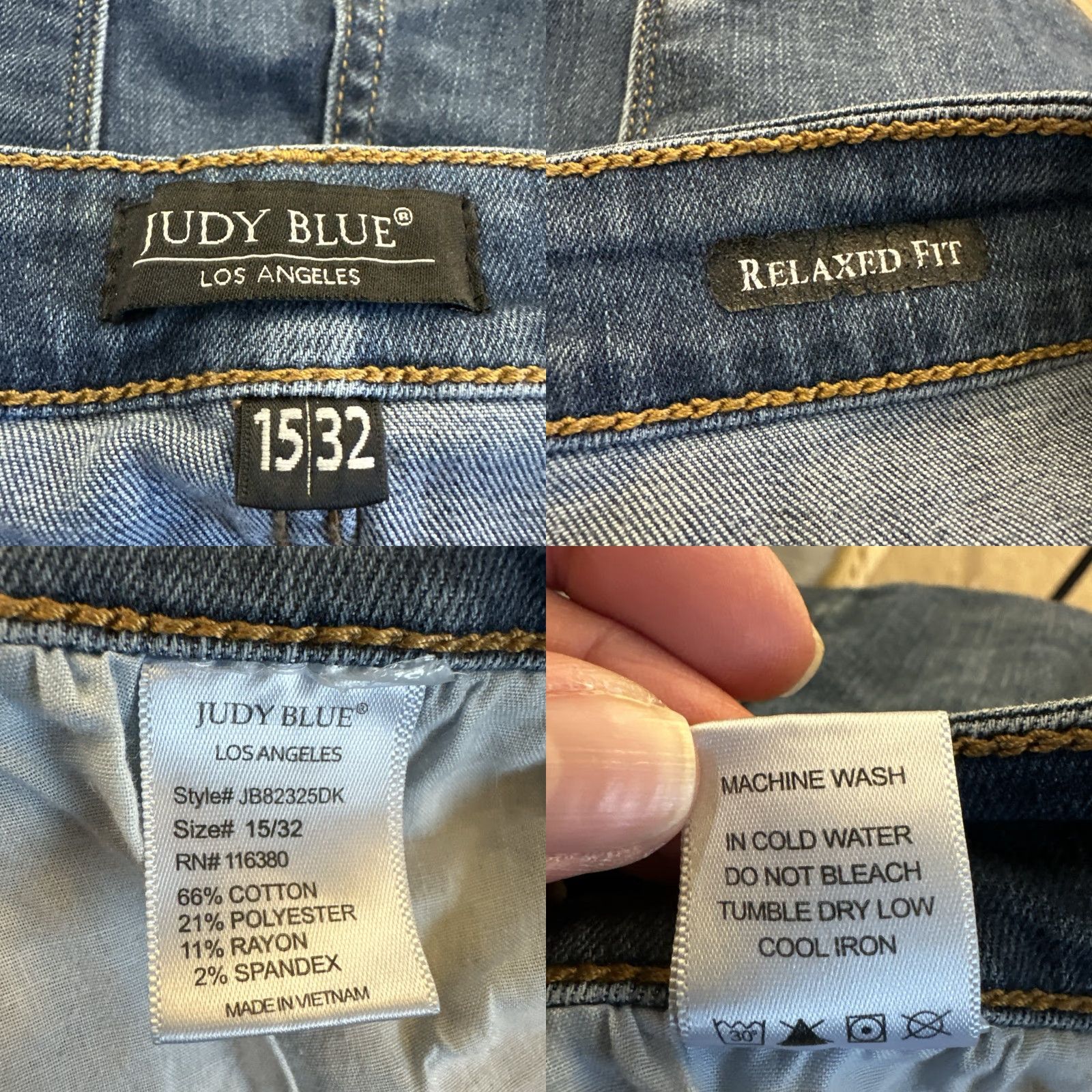 Denime Judy Blue Jeans Womens Relaxed Fit Denim Stretch Casual 15/32 29 Inseam Blue City Preppy Pockets Womens Jeans JB82325DK Size 36" / US 14 / IT 50 - 8 Thumbnail