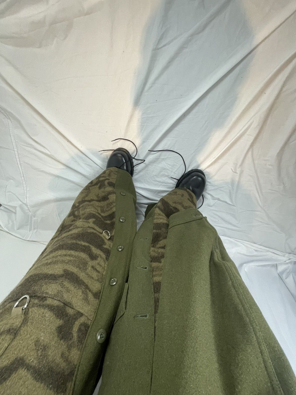 Chorley Deconstructed military baggy wool camo cargo pants d ring Size US 34 / EU 50 - 6 Thumbnail
