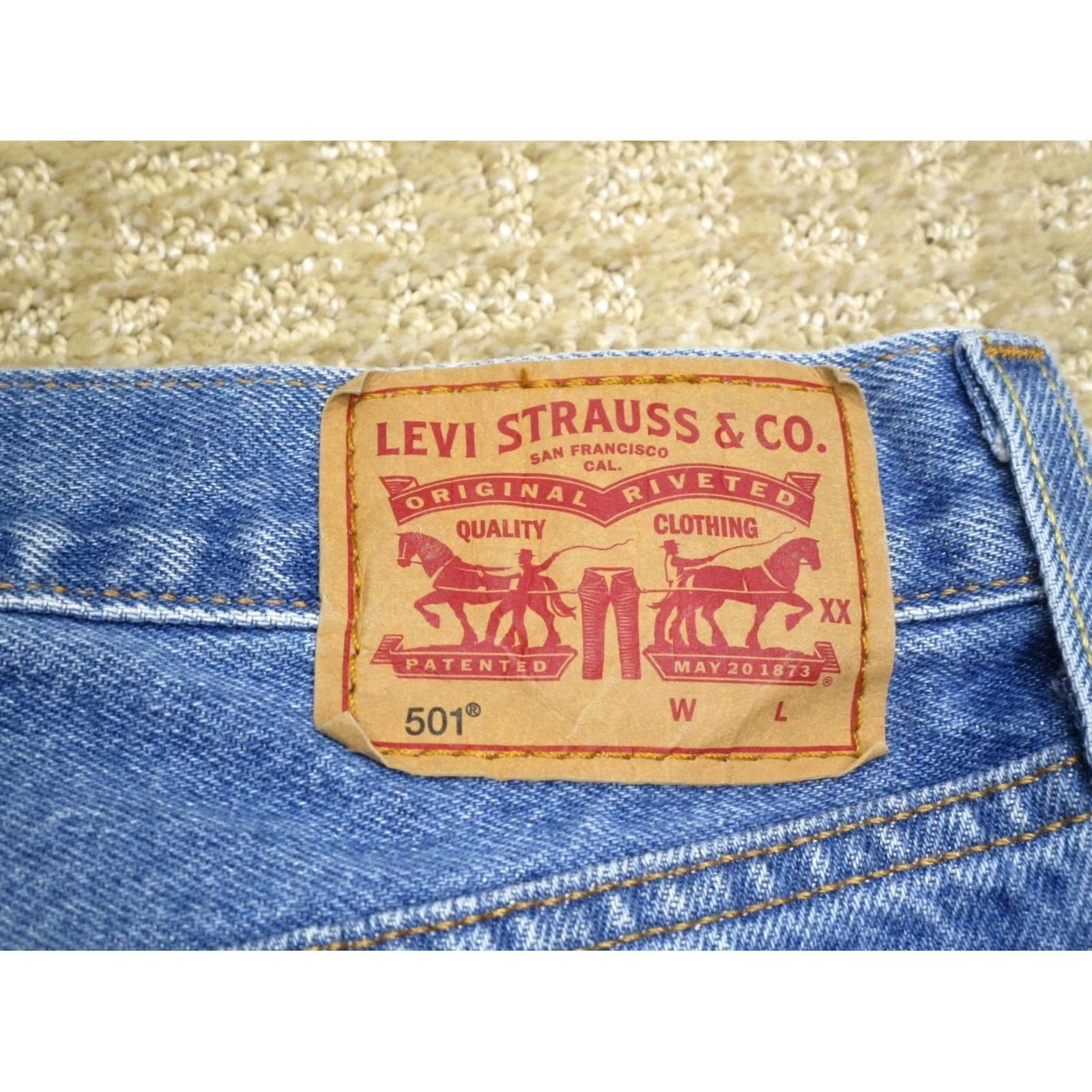 Levi's Levi's 501 Jeans Women Cropped High Rise Blue Distressed 5-Pocket Denim Relaxed 30 Size 30" / US 8 / IT 44 - 5 Thumbnail