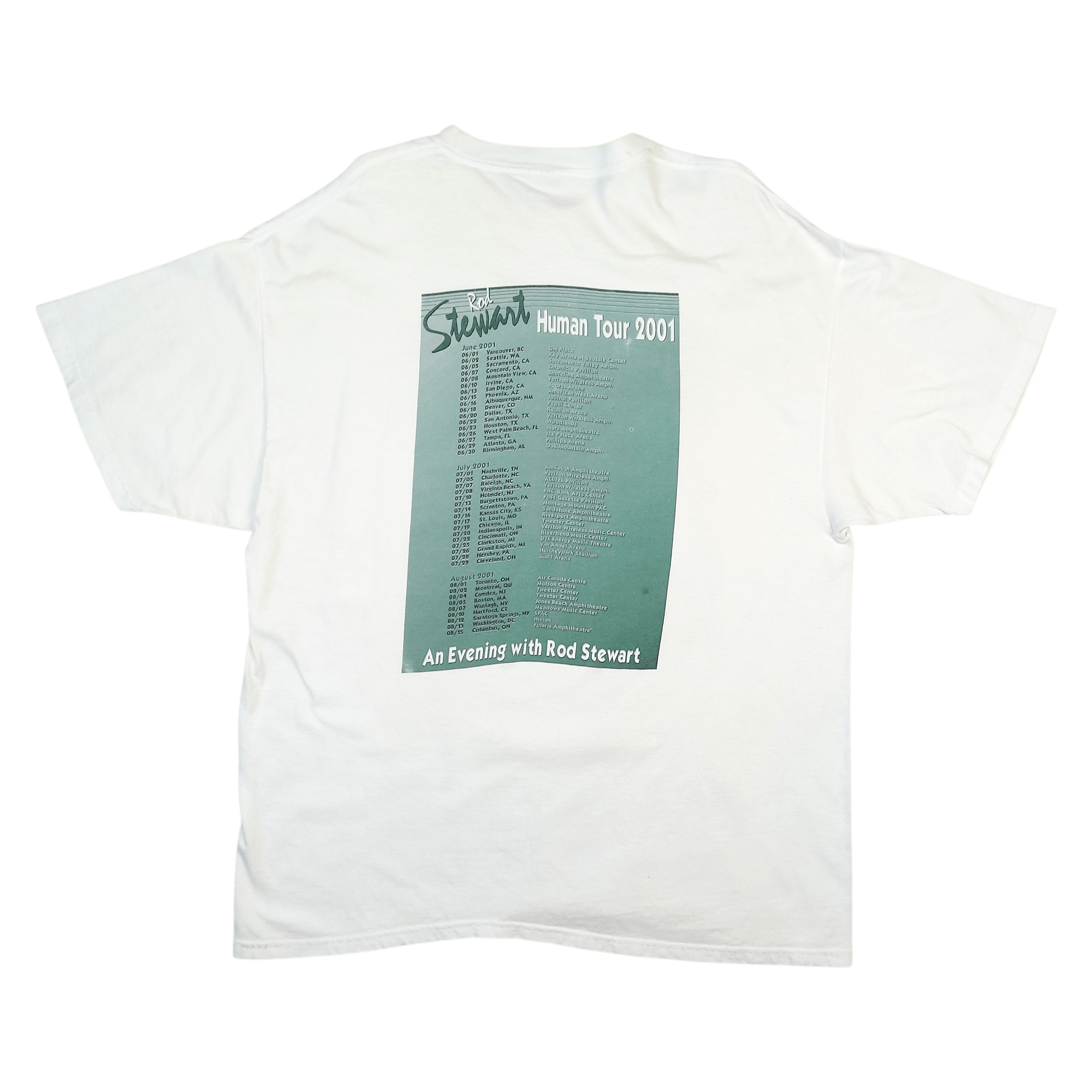 Band Tees Vintage 2001 Rod Stewart Human Tour Double-Sided TEE Size US XL / EU 56 / 4 - 3 Thumbnail