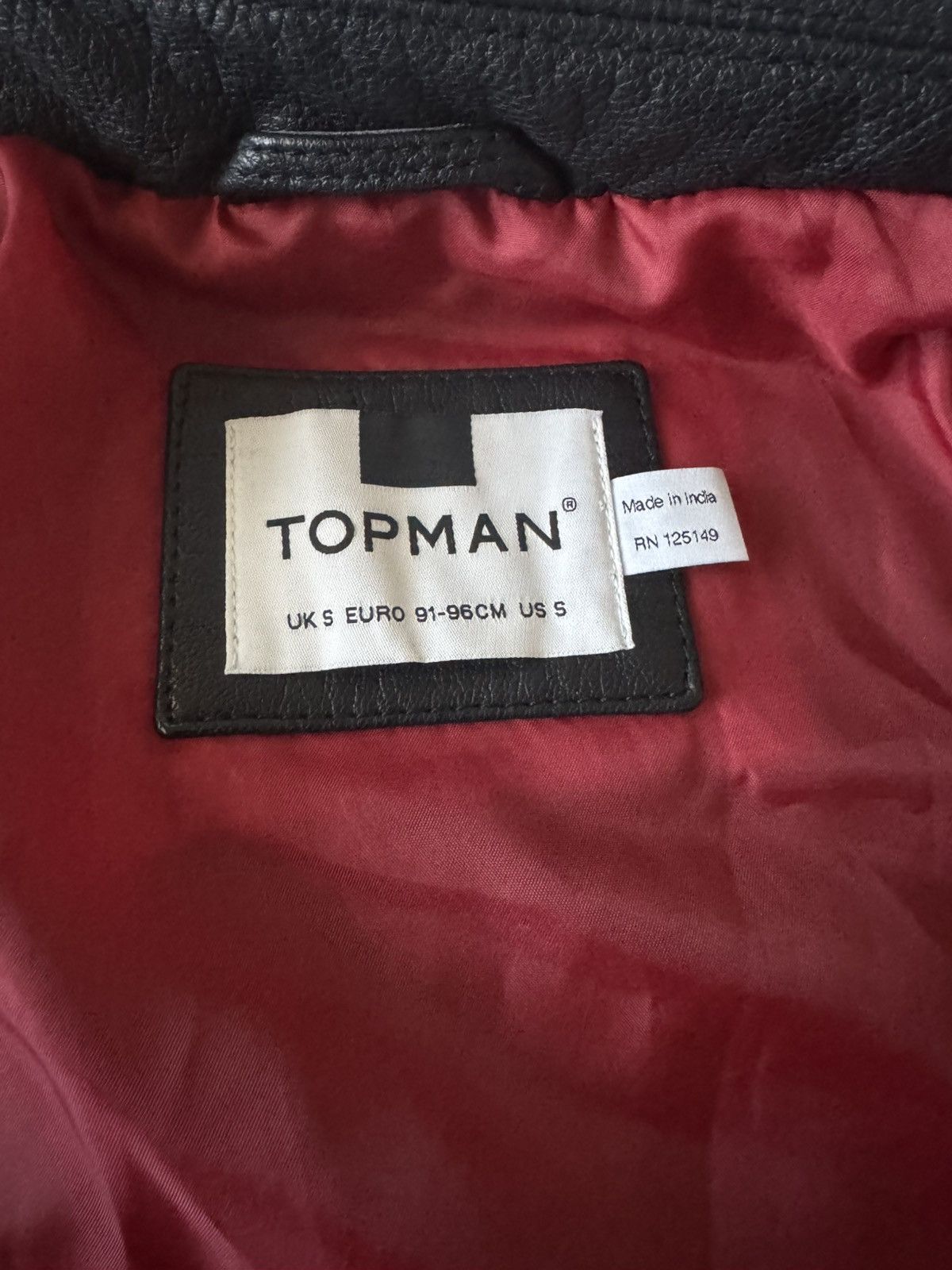 Topman Topman real leather jacket (size S) Size US S / EU 44-46 / 1 - 6 Thumbnail