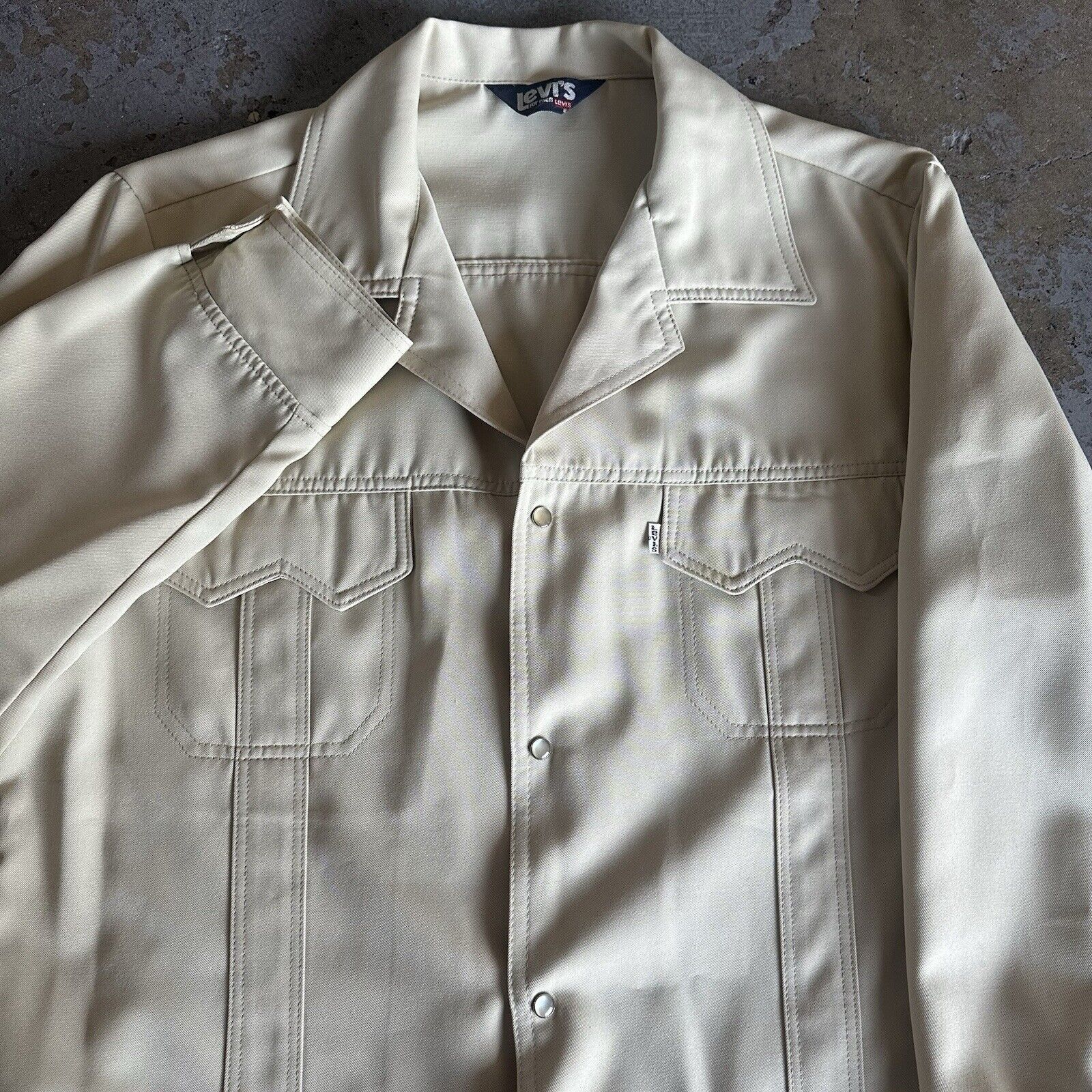 Levi's × Vintage Vintage 70s Levis for Men Western Pearl Snap Jacket Full Set Size US XL / EU 56 / 4 - 3 Thumbnail