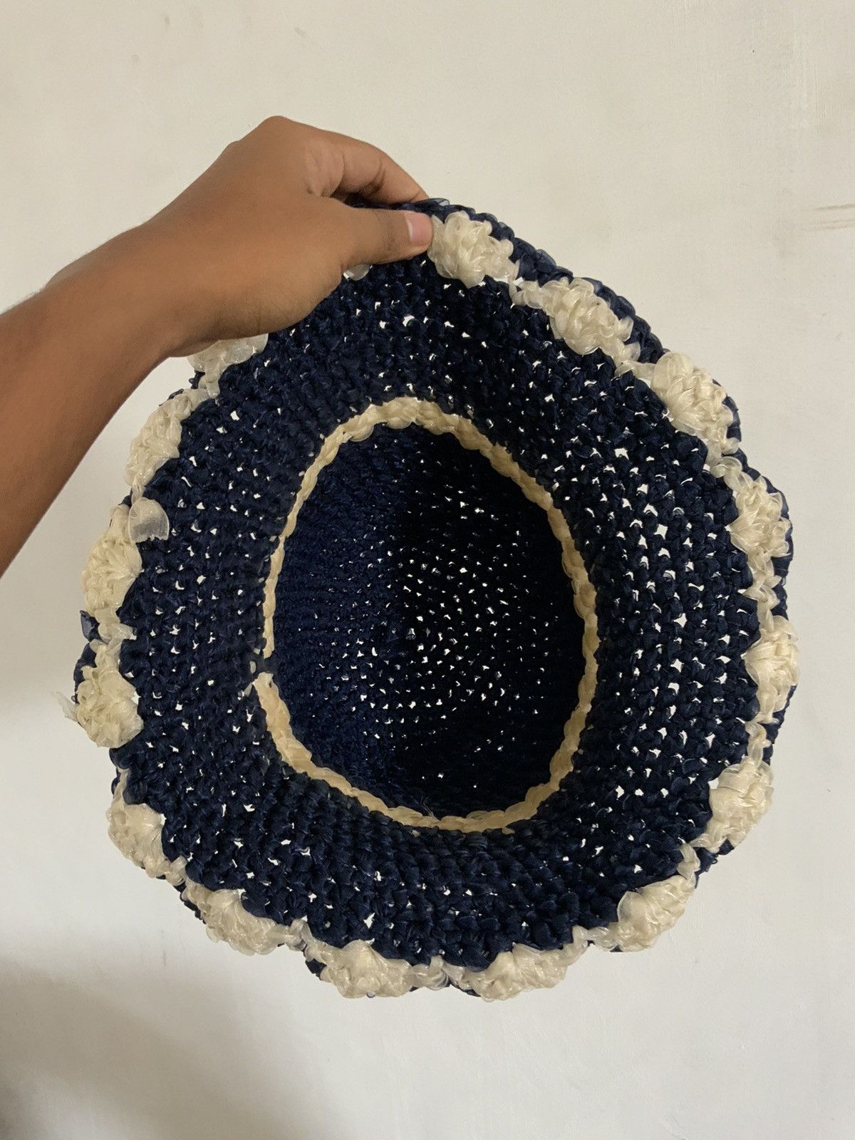 Japanese Brand Indigo White Outdoor Bucket Hat Size ONE SIZE - 7 Thumbnail