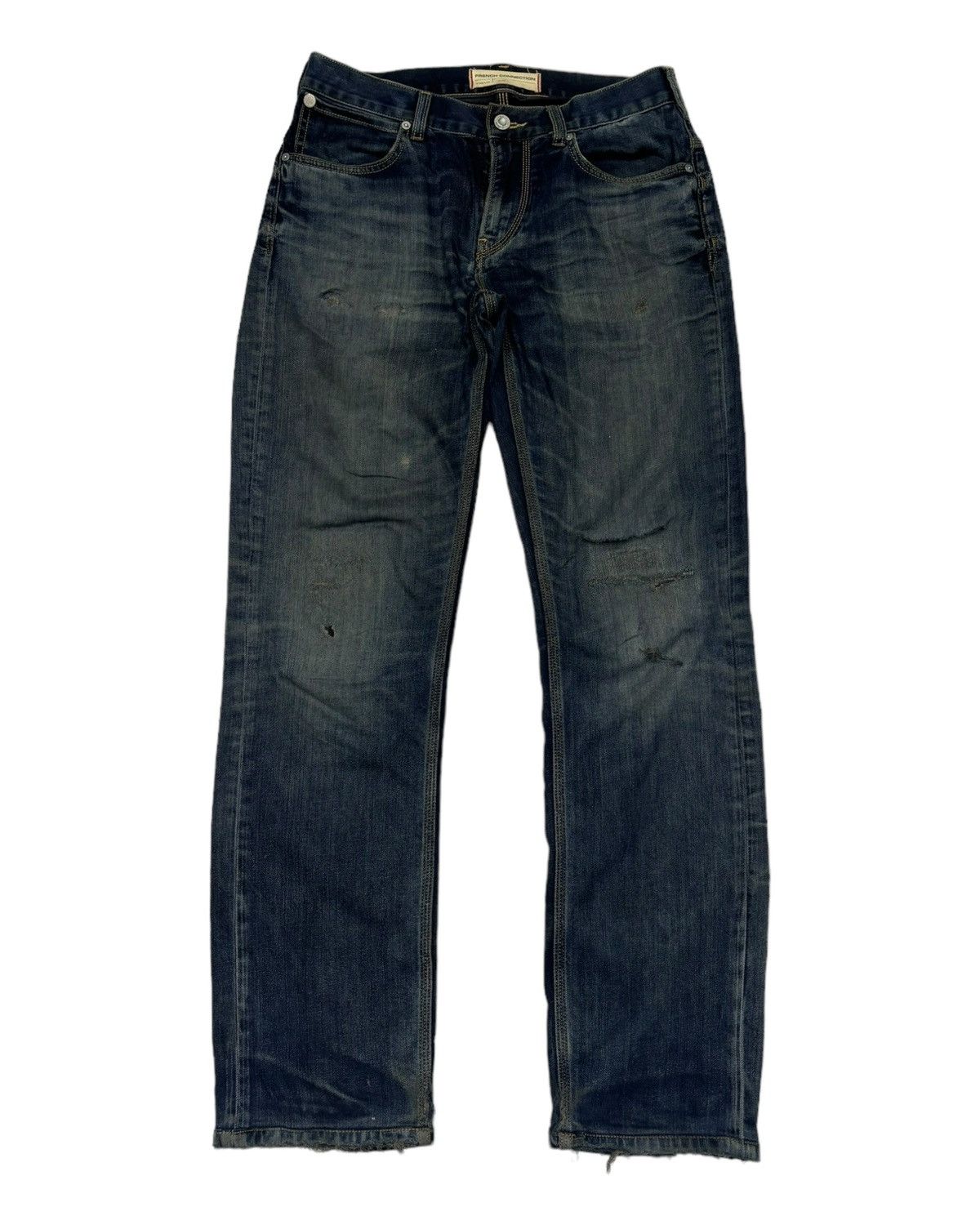 FCUK FRENCH CONNECTION DIRTY DISTRESSED DENIM JEANS FCUK Size US 30 / EU 46 - 7 Thumbnail