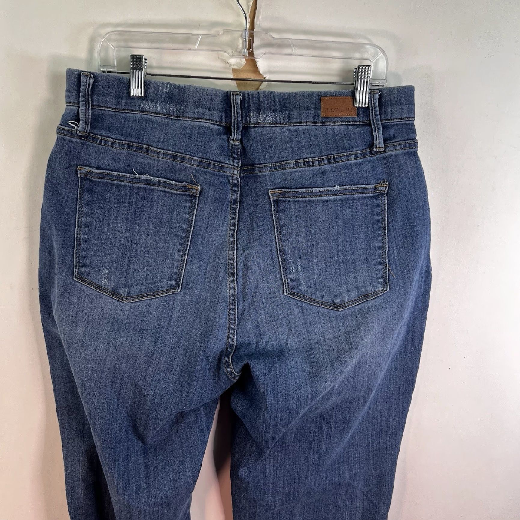 Vintage VINTAGE Judy Blue Slim Straight Denim Jeans Womens 16 Plus Blue High Rise Stretch Size 38" / US 16 / IT 52 - 6 Thumbnail