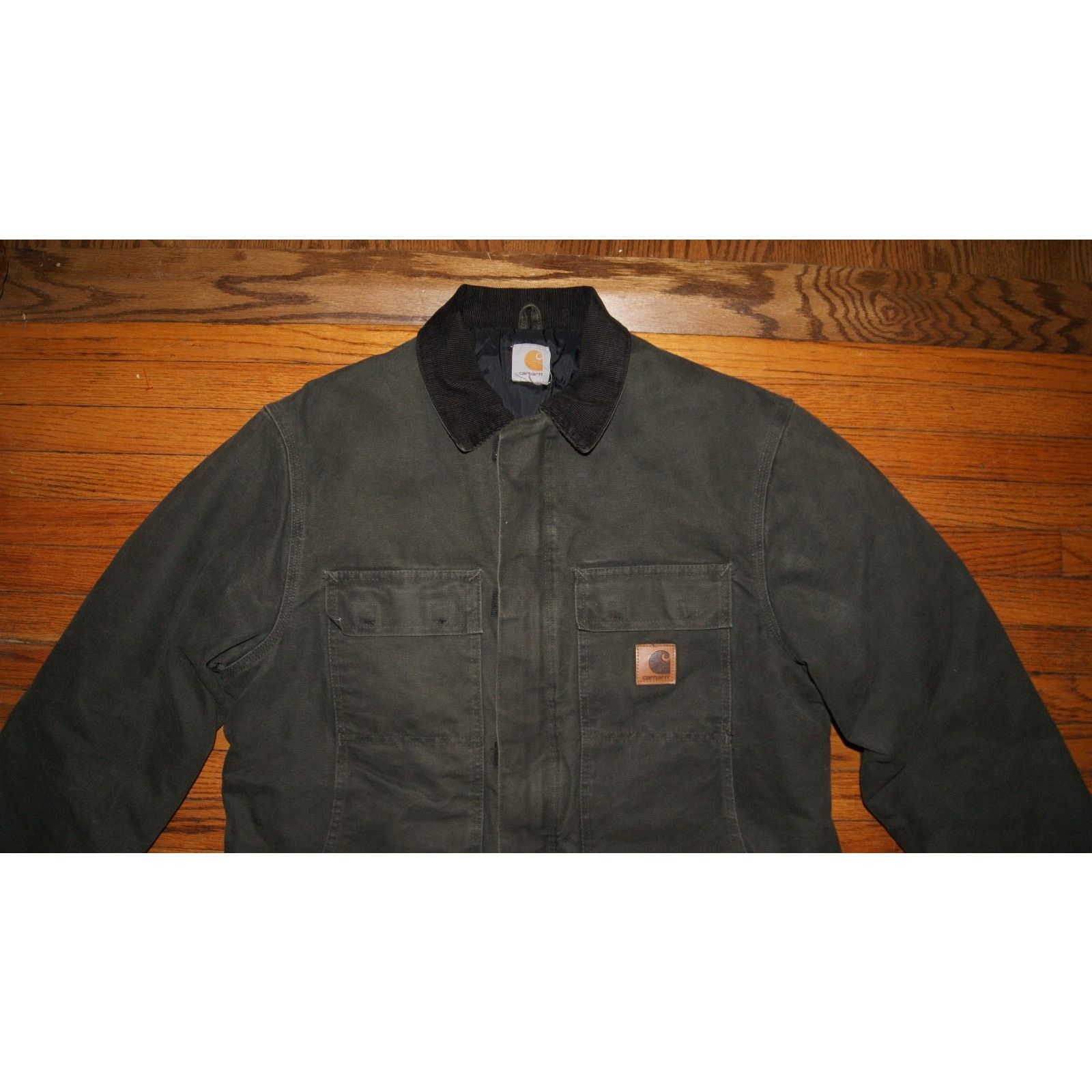Carhartt VTG Carhartt Moss Green Quilted Jacket Mens XL Canvas Coat Size US XL / EU 56 / 4 - 2 Thumbnail