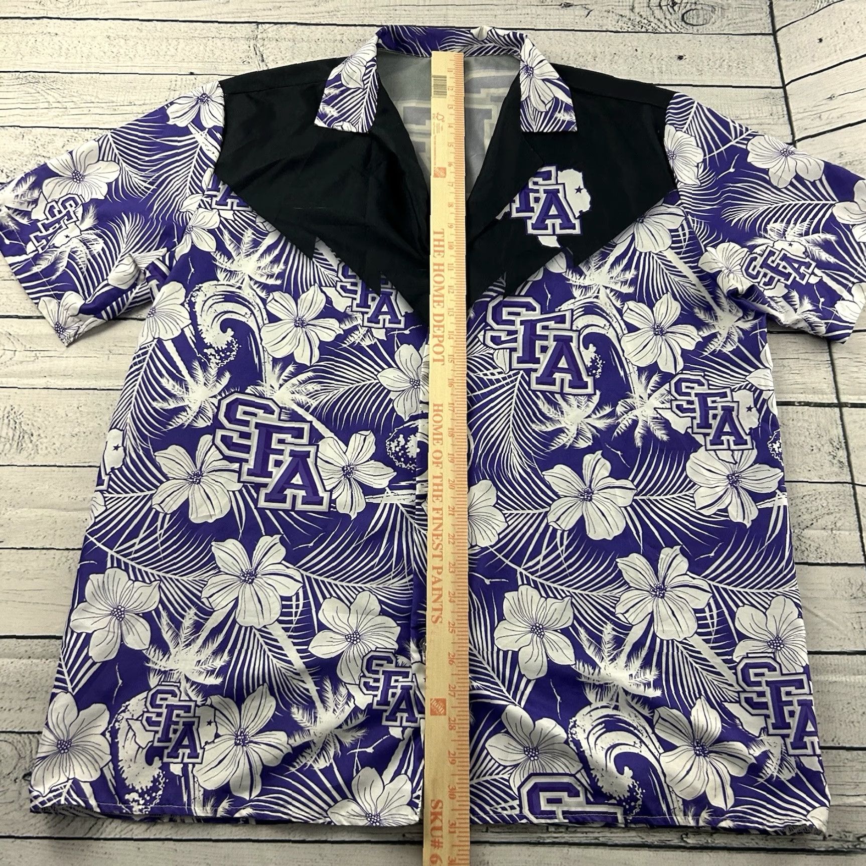 Vintage Stephen F Austin Shirt Short Sleeve Button-Up Men L Purple Hawaiian Size US L / EU 52-54 / 3 - 4 Thumbnail