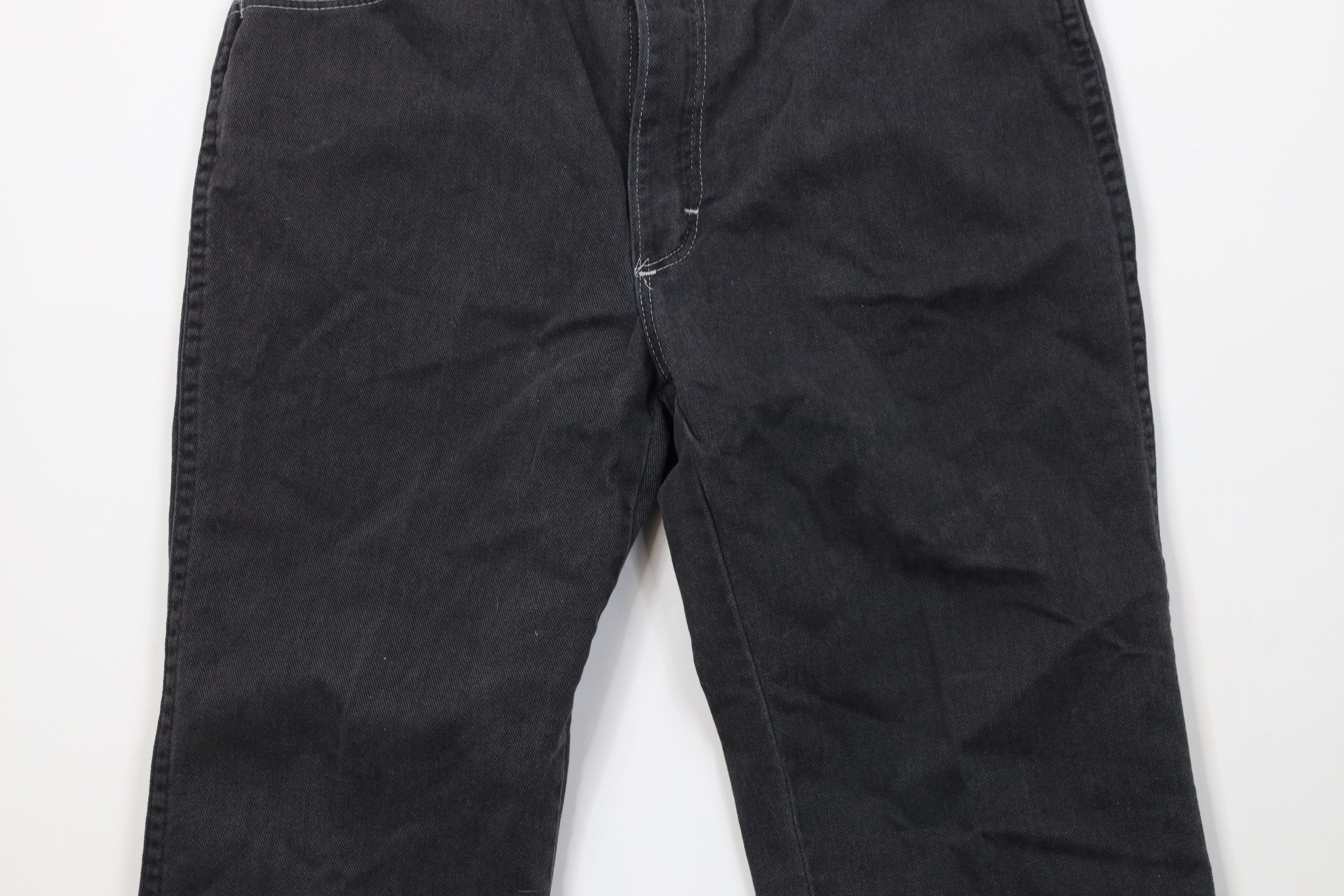 Vintage Vintage 70s Streetwear Wide Leg Denim Jeans Black USA Size US 34 / EU 50 - 3 Thumbnail