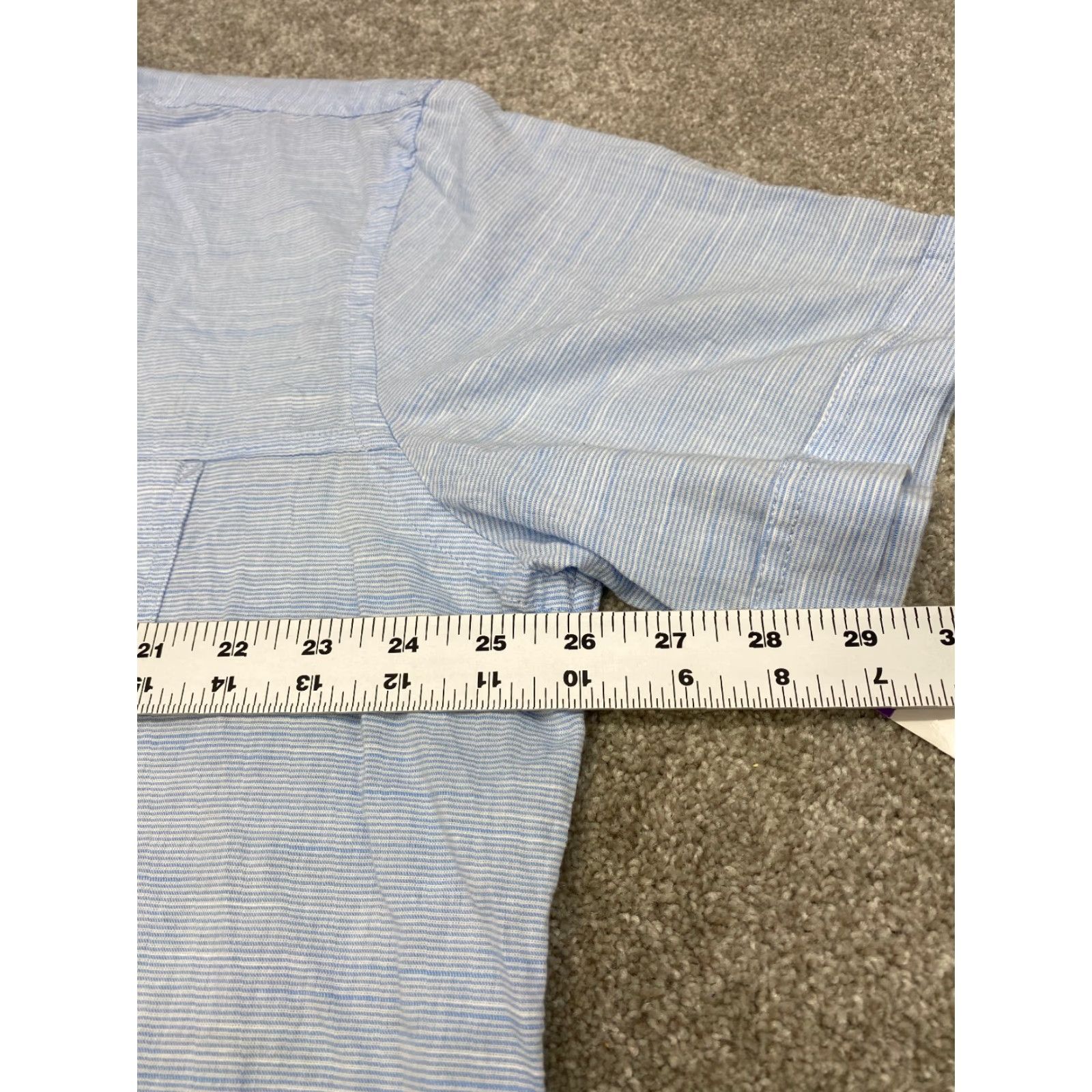 Izod VINTAGE Izod Saltwater Dockside Shirt 2XL Short Sleeve Button Up Blue Striped Men’s Shirt 6599 Size US XXL / EU 58 / 5 - 5 Thumbnail