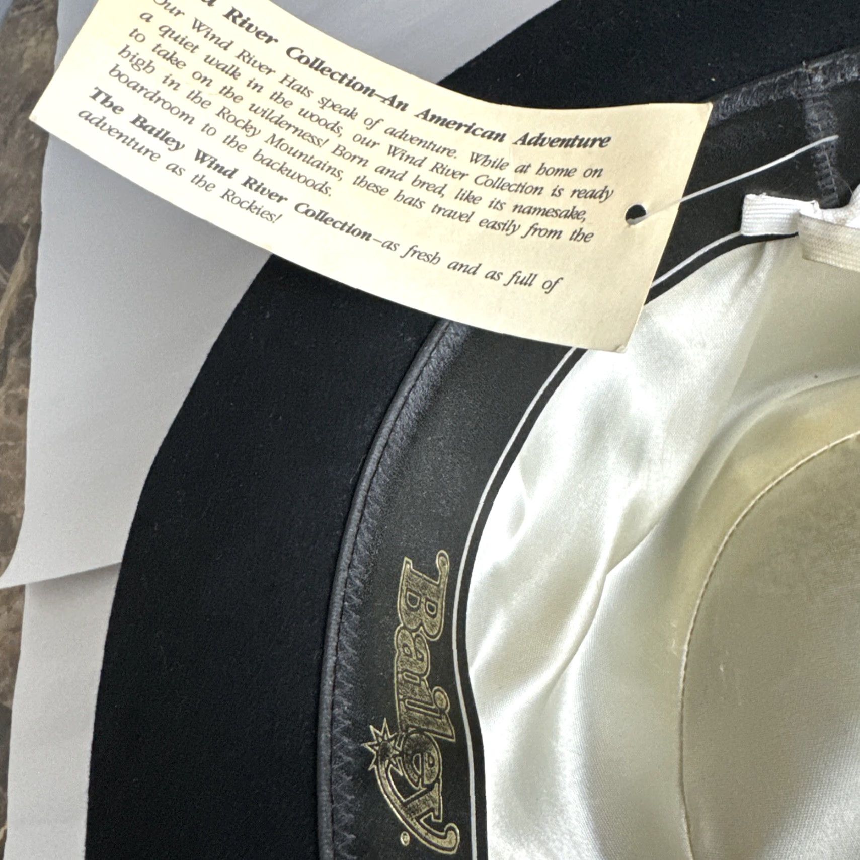 Bailey 44 Bailey Wind River Shasta Black Mens Hat 7 1/2 Cowboy Hat Mens Size 7 1/2 Black Bailey Wind River Shasta Cowboys Size ONE SIZE - 7 Thumbnail