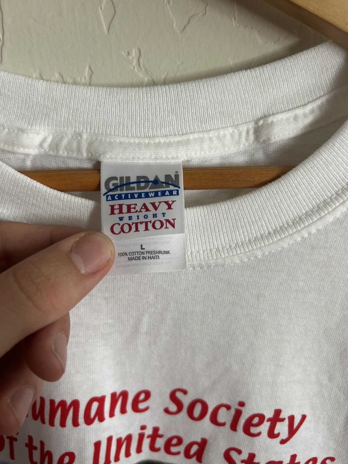 Gildan Vintage 2001 Human Society Dog Shirt Size L Size US L / EU 52-54 / 3 - 3 Thumbnail