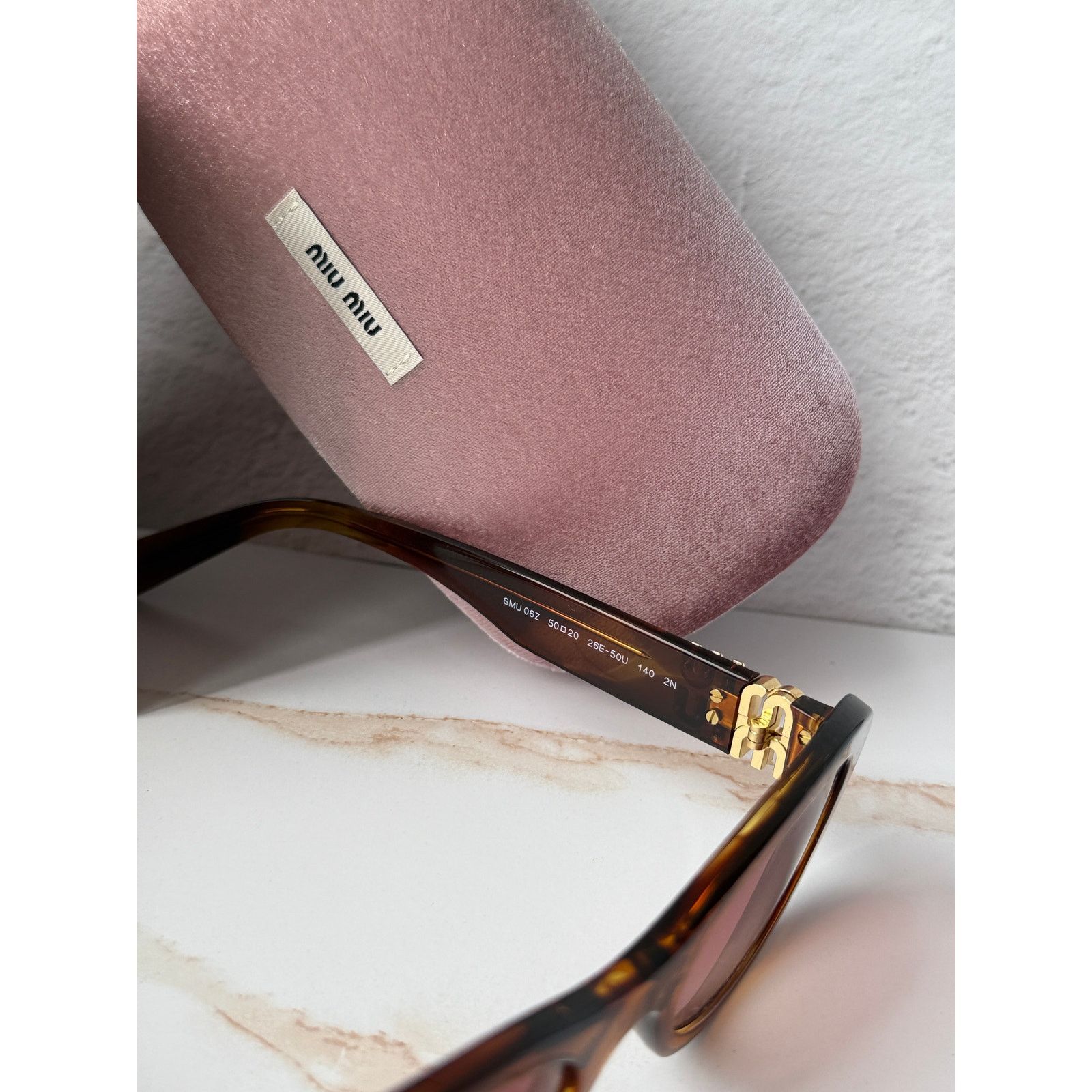 Miu Miu NEW Miu Miu MU06ZS Brown Oval Sunglasses Size ONE SIZE - 7 Thumbnail