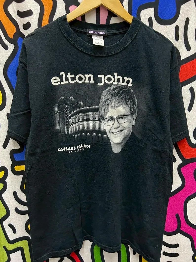 Vintage Vintage 2000s Elton John tshirt size L Size US L / EU 52-54 / 3 - 2 Thumbnail