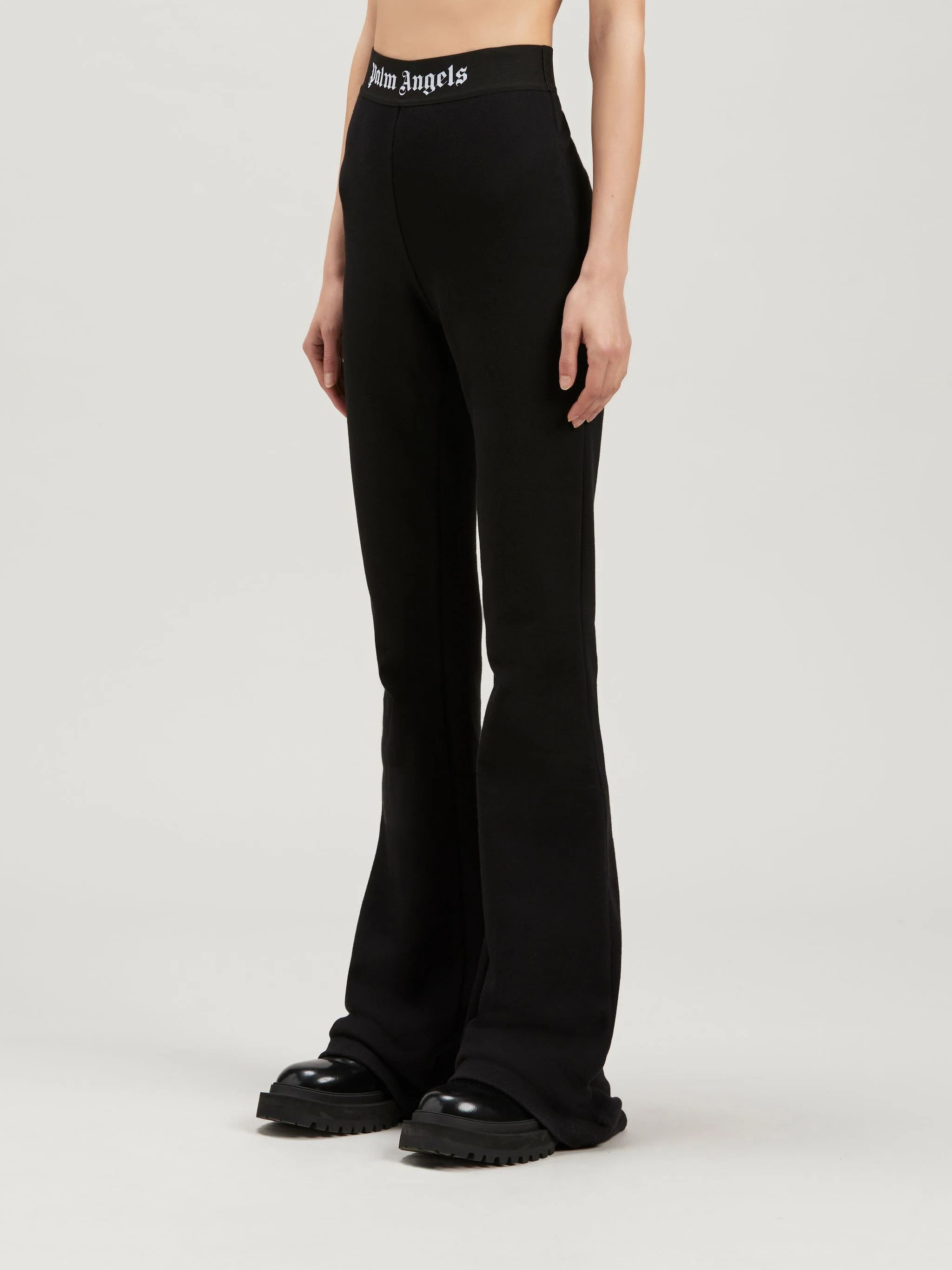 Palm Angels o1s22i1n0824 Waistband Flared Joggers in Black Size 32" / US 10 / IT 46 - 4 Thumbnail