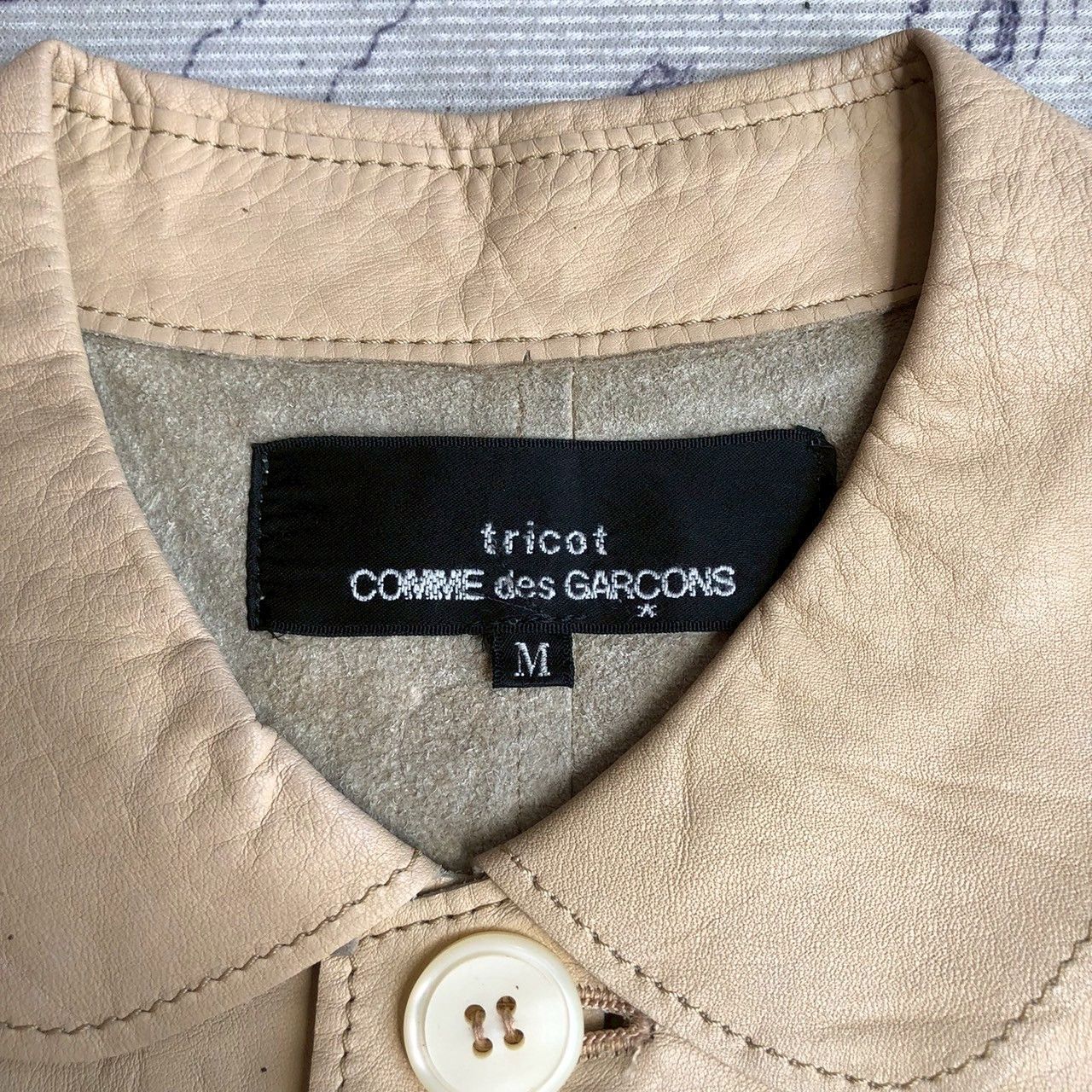 Comme des Garcons Comme des Garcons Tricot Vintage Leather Jacket Size US M / EU 48-50 / 2 - 7 Thumbnail