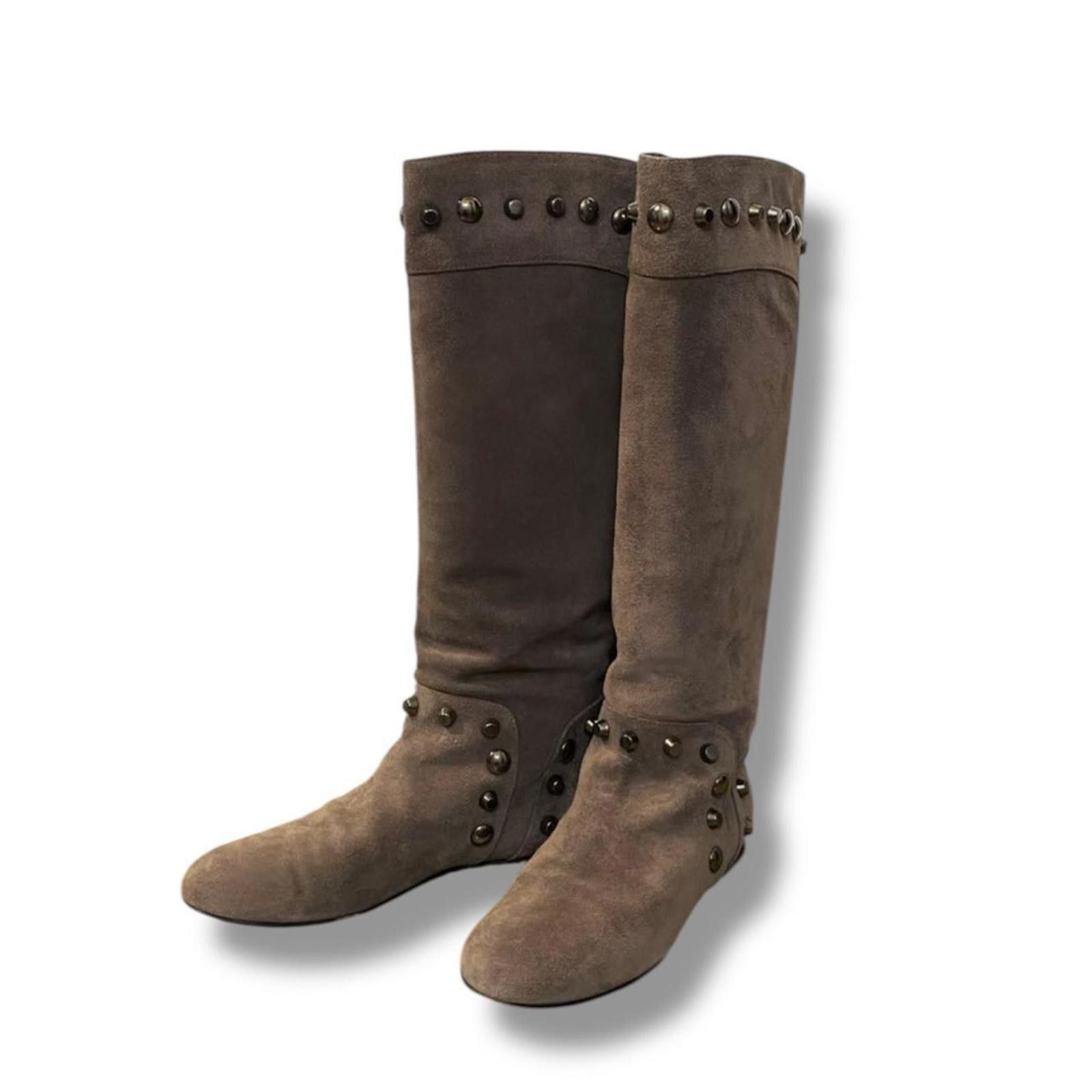 Other Western style studs fairy grunge mid length boots Size US 6 / IT 36 - 1 Thumbnail