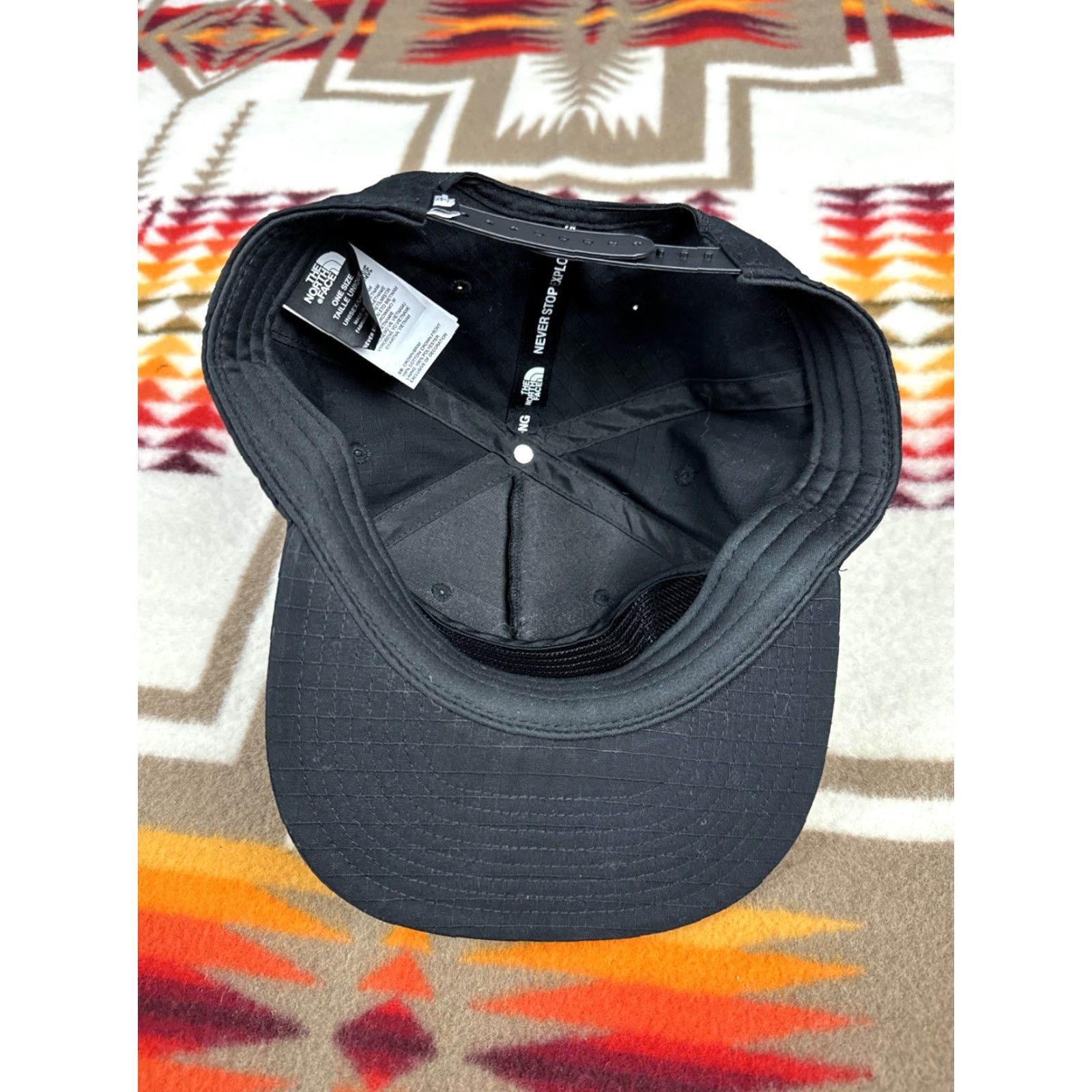 The North Face The North Face Rainbow Mountain Logo SnapBack Hat Cap Black One Size Unisex Adults Mens Womens? Size ONE SIZE - 4 Thumbnail