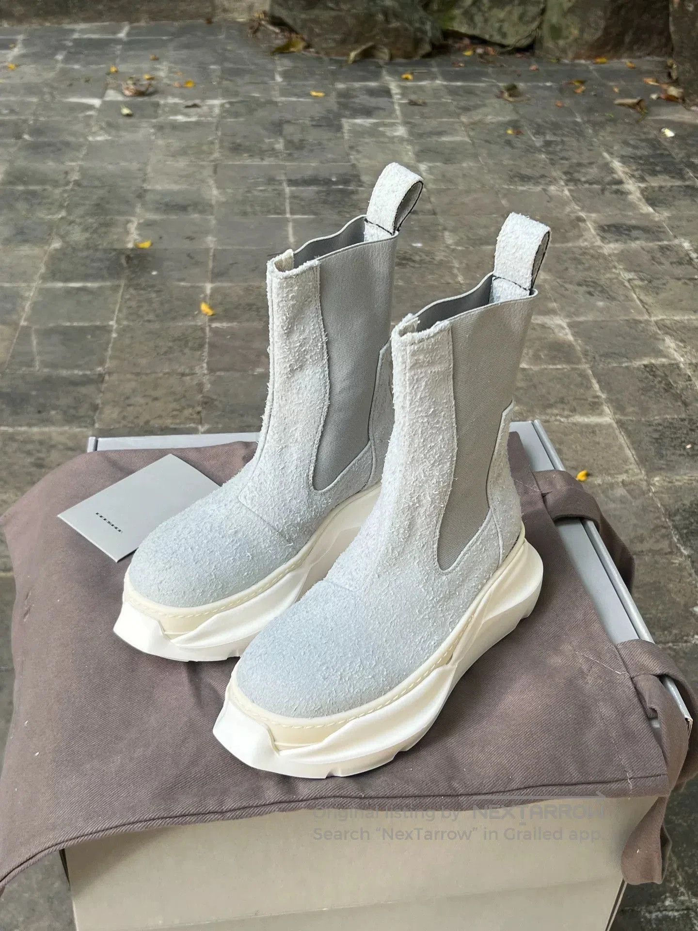 Rick Owens Rick Owens Mint Green Chelsea Boots. Size US 5.5 / IT 35.5 - 2 Thumbnail