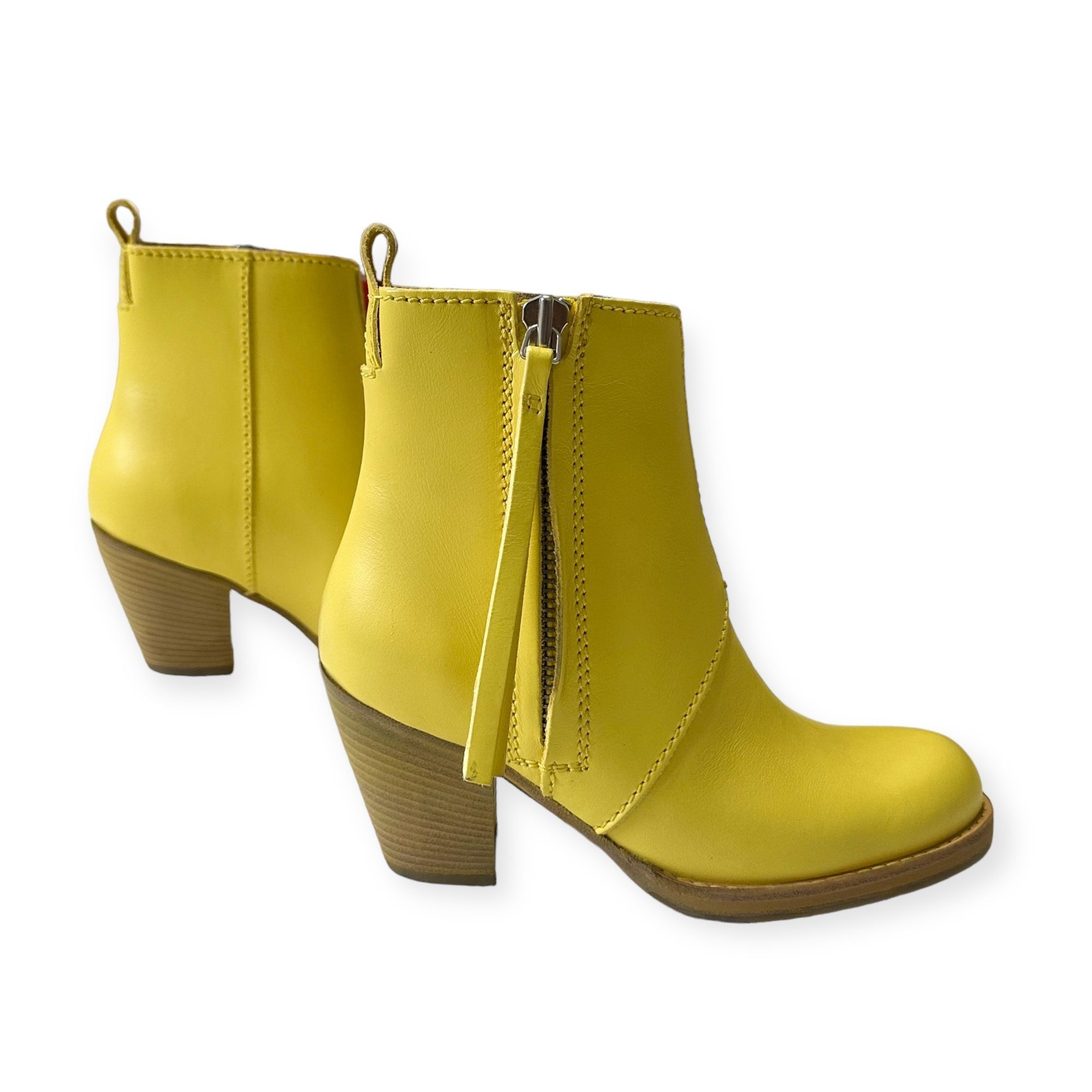 Acne Studios New in Box Acne Studios The Pistol Ankle Boots in Yellow Le Size US 7 / IT 37 - 8 Thumbnail