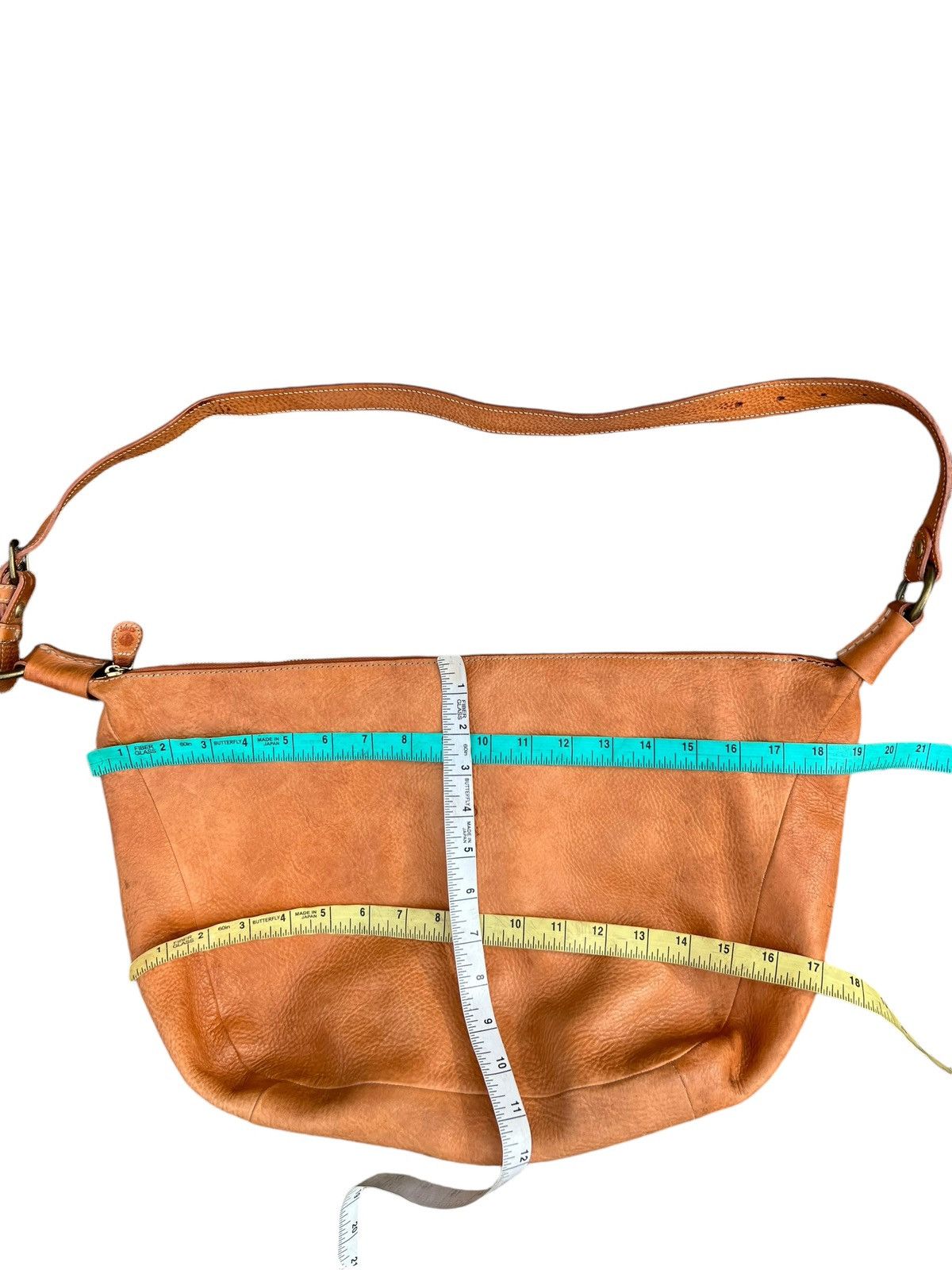 Japanese Brand × Leather CI-VA Japan Faded Patina Leather Bag Banana Size ONE SIZE - 24 Thumbnail