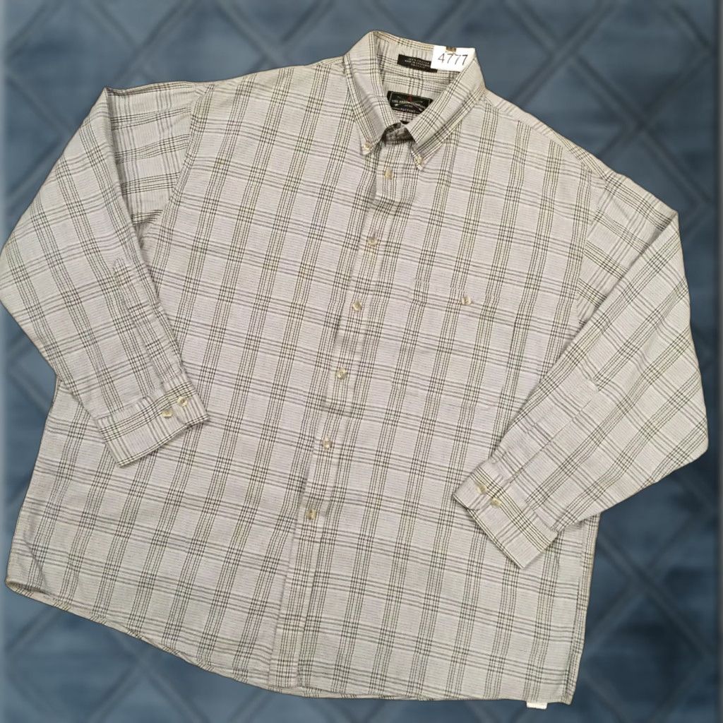 Arrow Arrow Shirt Mens 17 Gray Plaid Long Sleeve Button Up Size US XL / EU 56 / 4 - 1 Thumbnail