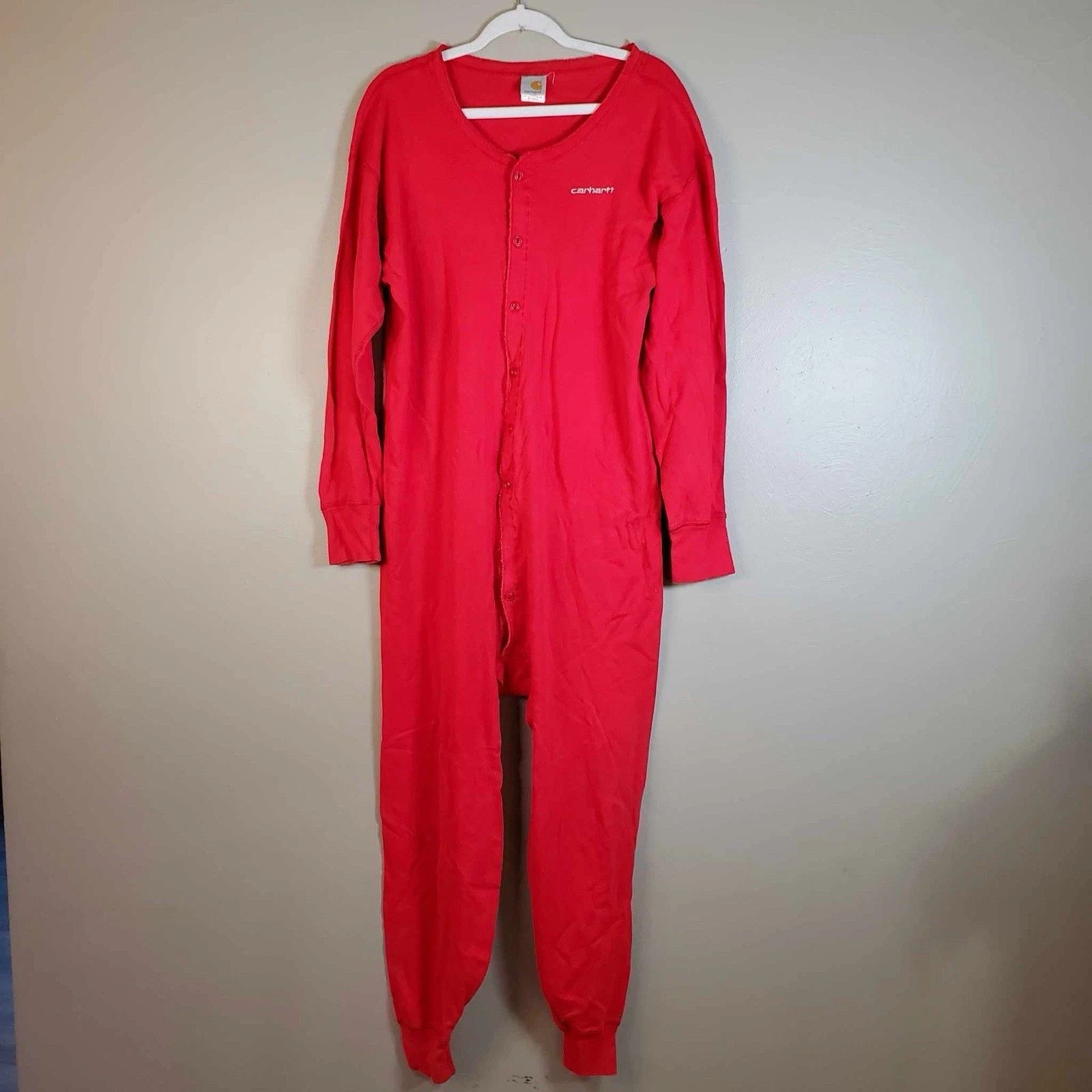 Carhartt Vintage Carhartt Union Suit MUS130 – Red Thermal Drop Seat Size US 36 / EU 52 - 1 Thumbnail