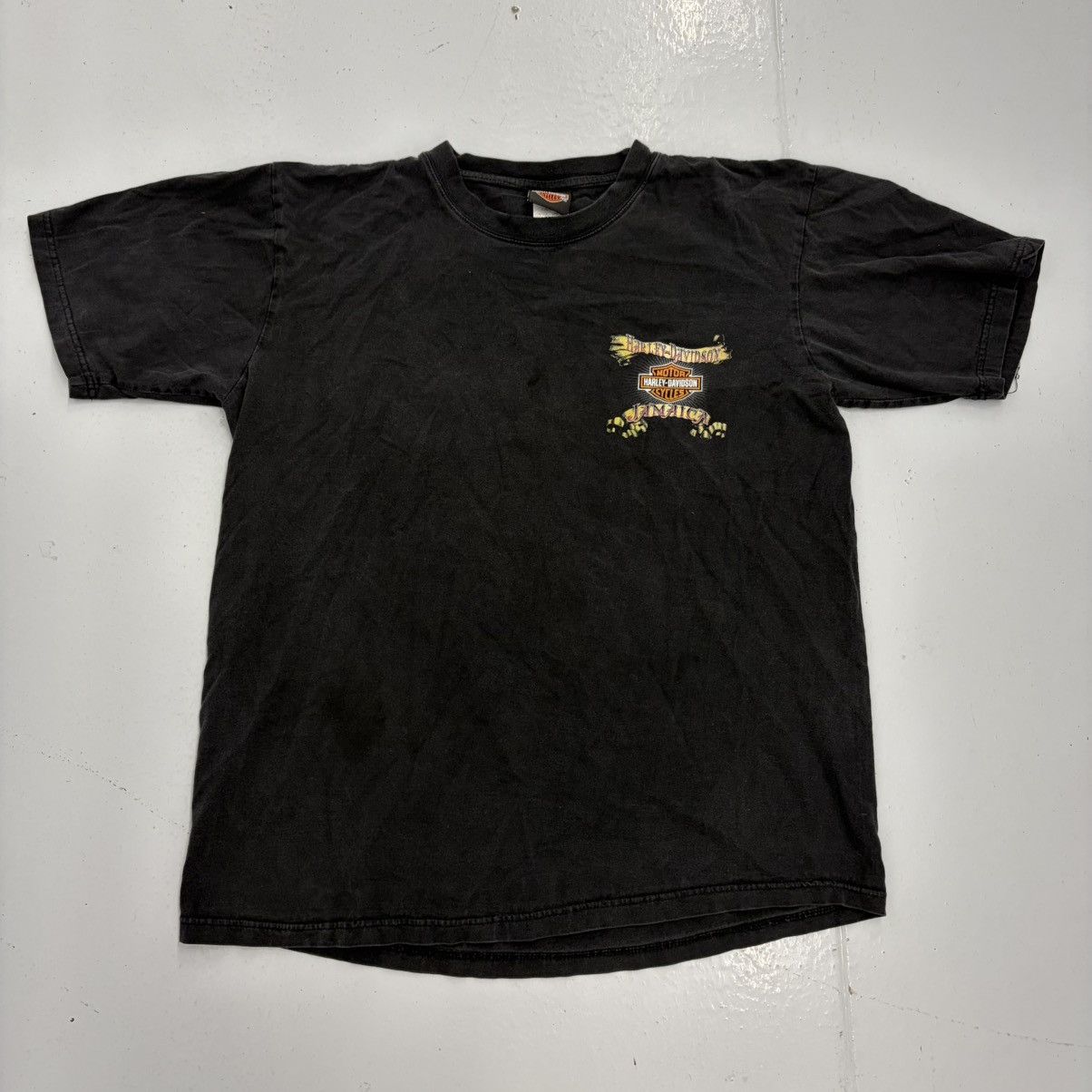 Harley Davidson Vintage Y2k Harley Davidson Black Motorcycle Grunge T-Shirt Size US XL / EU 56 / 4 - 1 Thumbnail